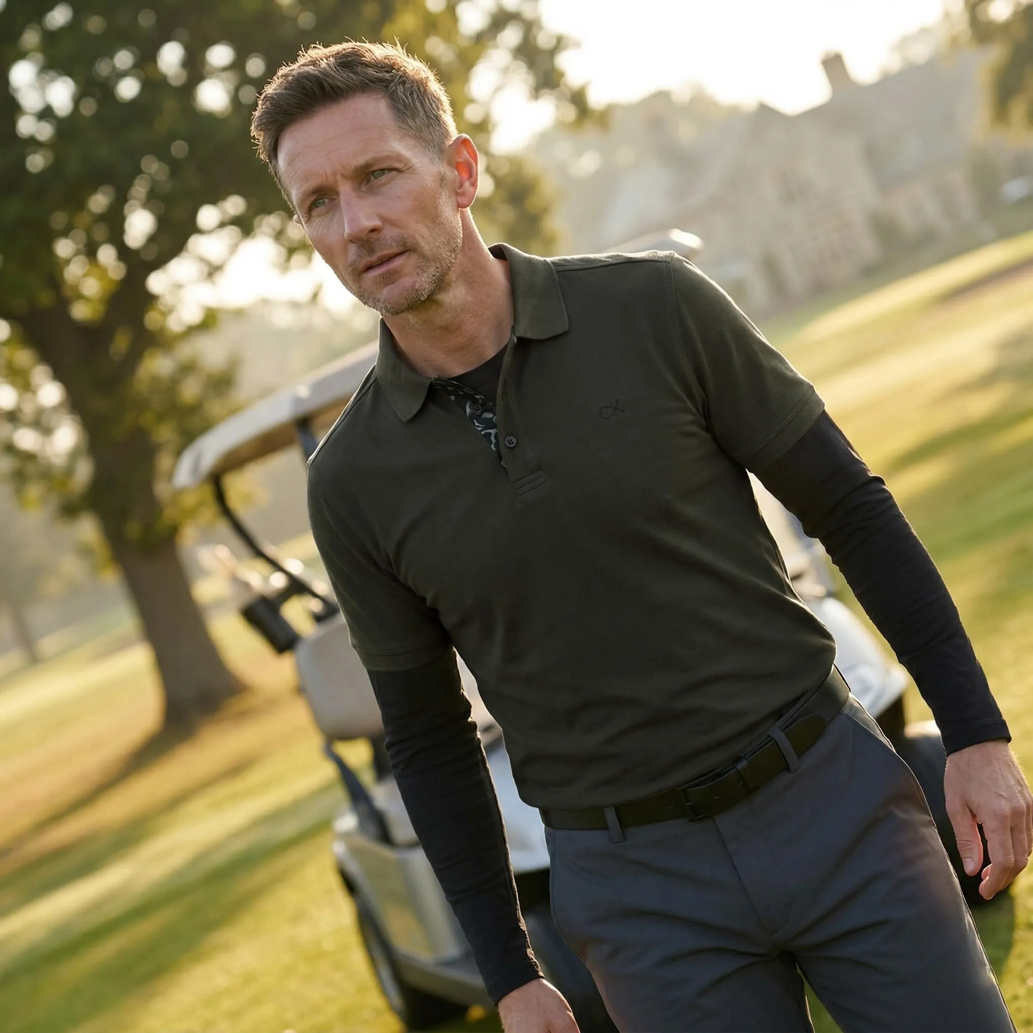 Calvin Klein Polo Golf Uomo Campus - Hunter Green Camo - XL - immagine 3