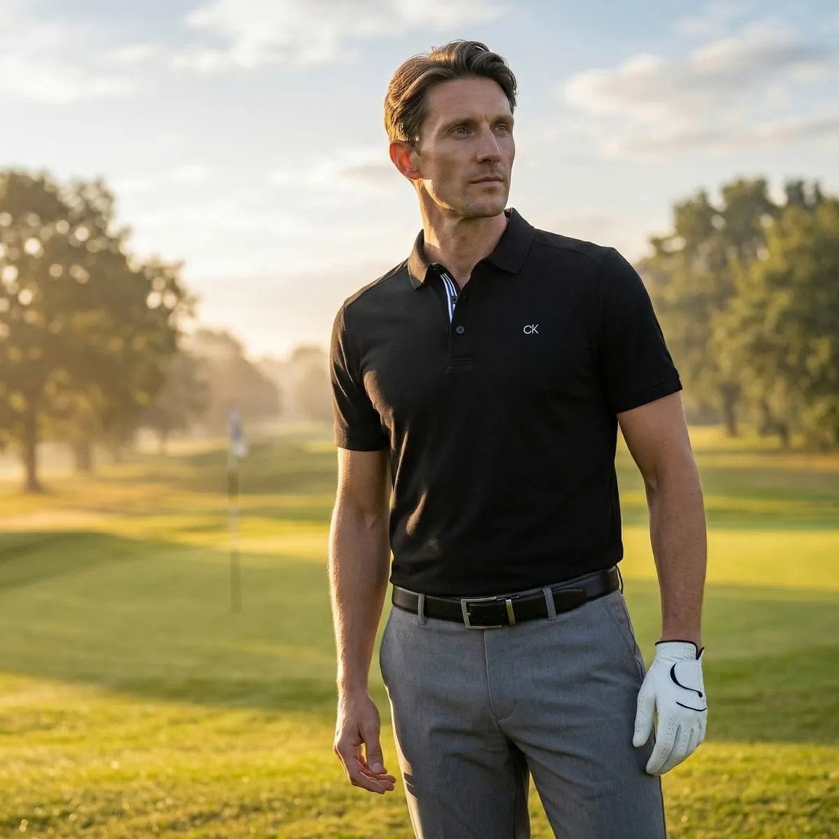 Calvin Klein Polo Golf Uomo Campus Nero - M - immagine 3