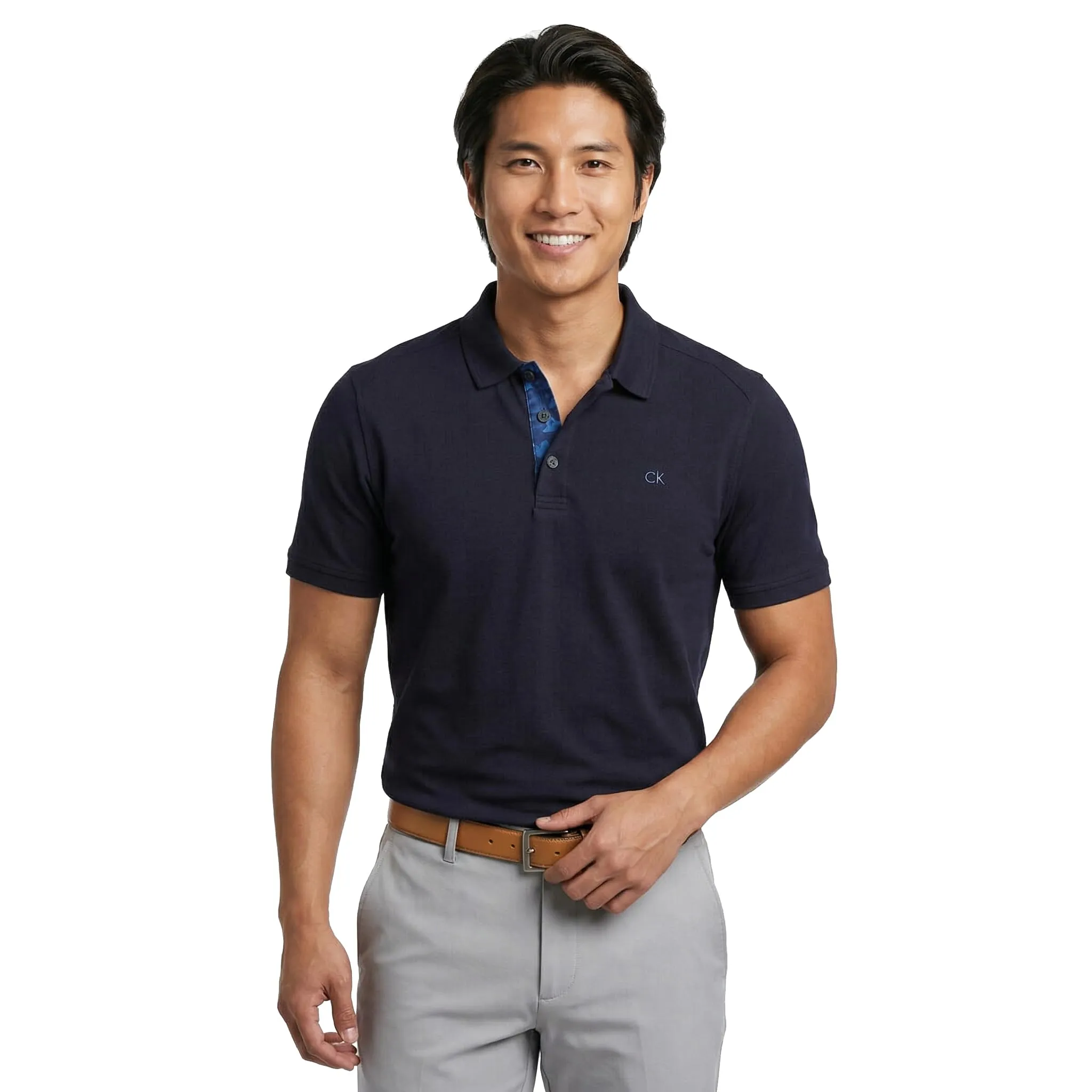 Calvin Klein Polo Golf Uomo Campus Navy Mimetico - 5XL - immagine 2