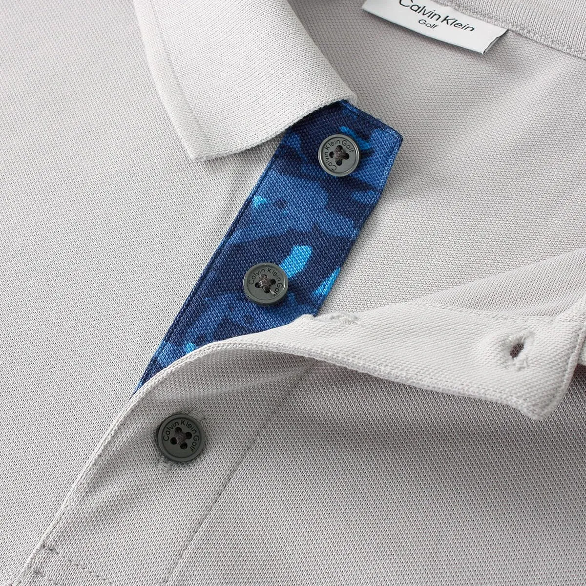 Calvin Klein Polo Golf Uomo Campus Mimetica Argento - L - immagine 6