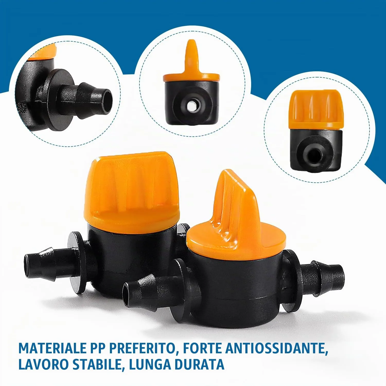 VooGenzek Valvole in Linea per Irrigazione a Goccia 4/7 mm, 25 Pezzi - immagine 3
