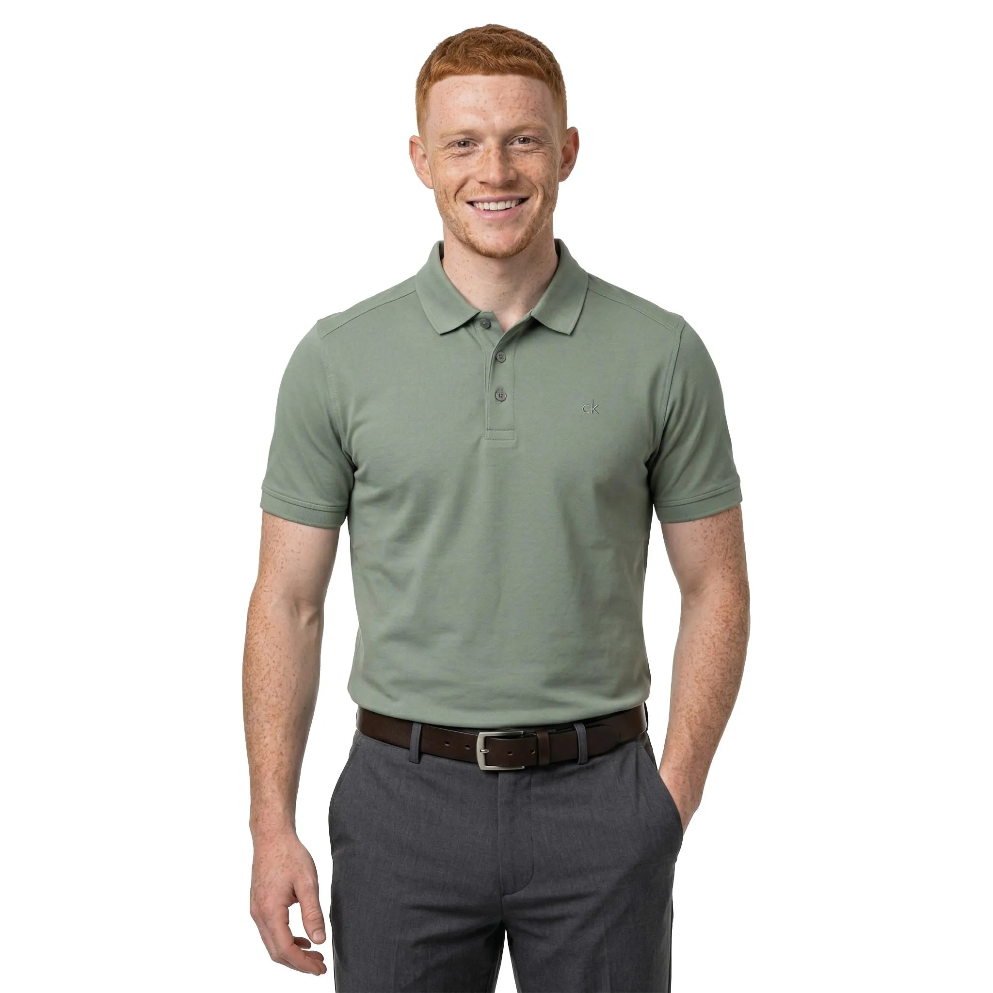 Calvin Klein Polo Golf Uomo Campus Salvia - L - immagine 2