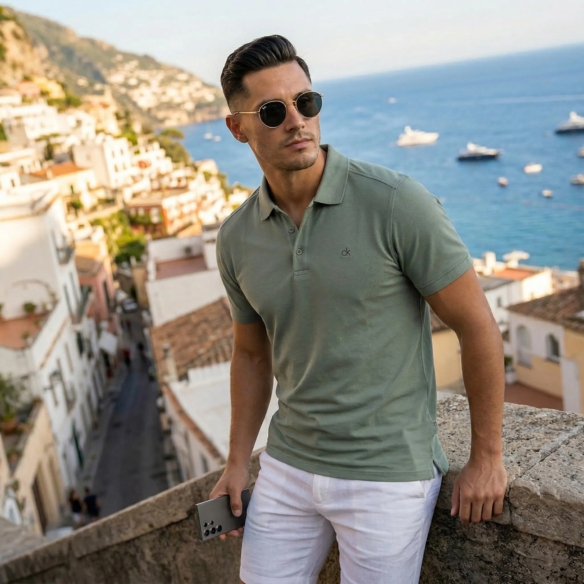 Calvin Klein Polo Golf Uomo Campus - Salvia - 5XL - immagine 7