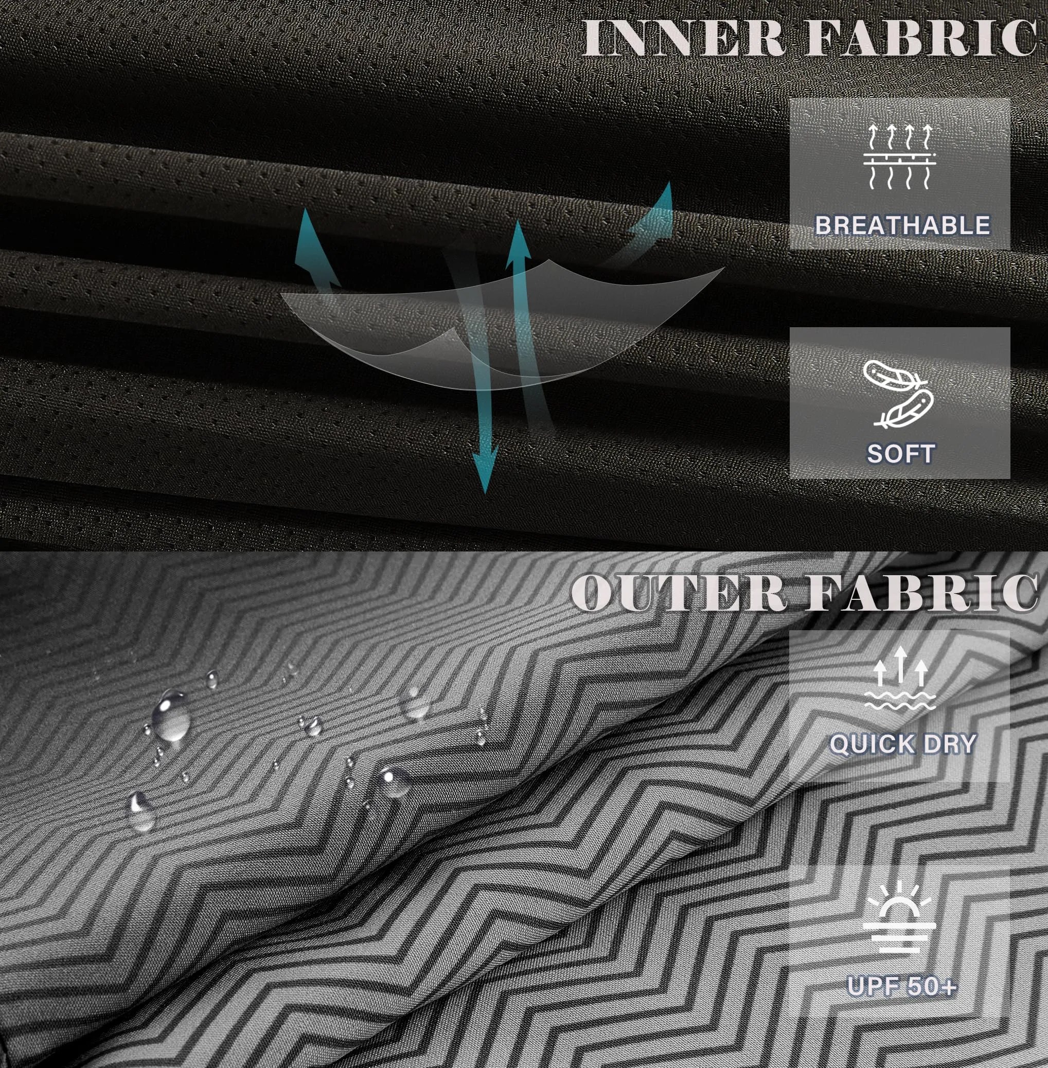APTRO Pantaloncini da Bagno Uomo Stampa Hawaiana Asciugatura Rapida con Fodera in Rete, Dissolvenza Nera MK352 L - immagine 5