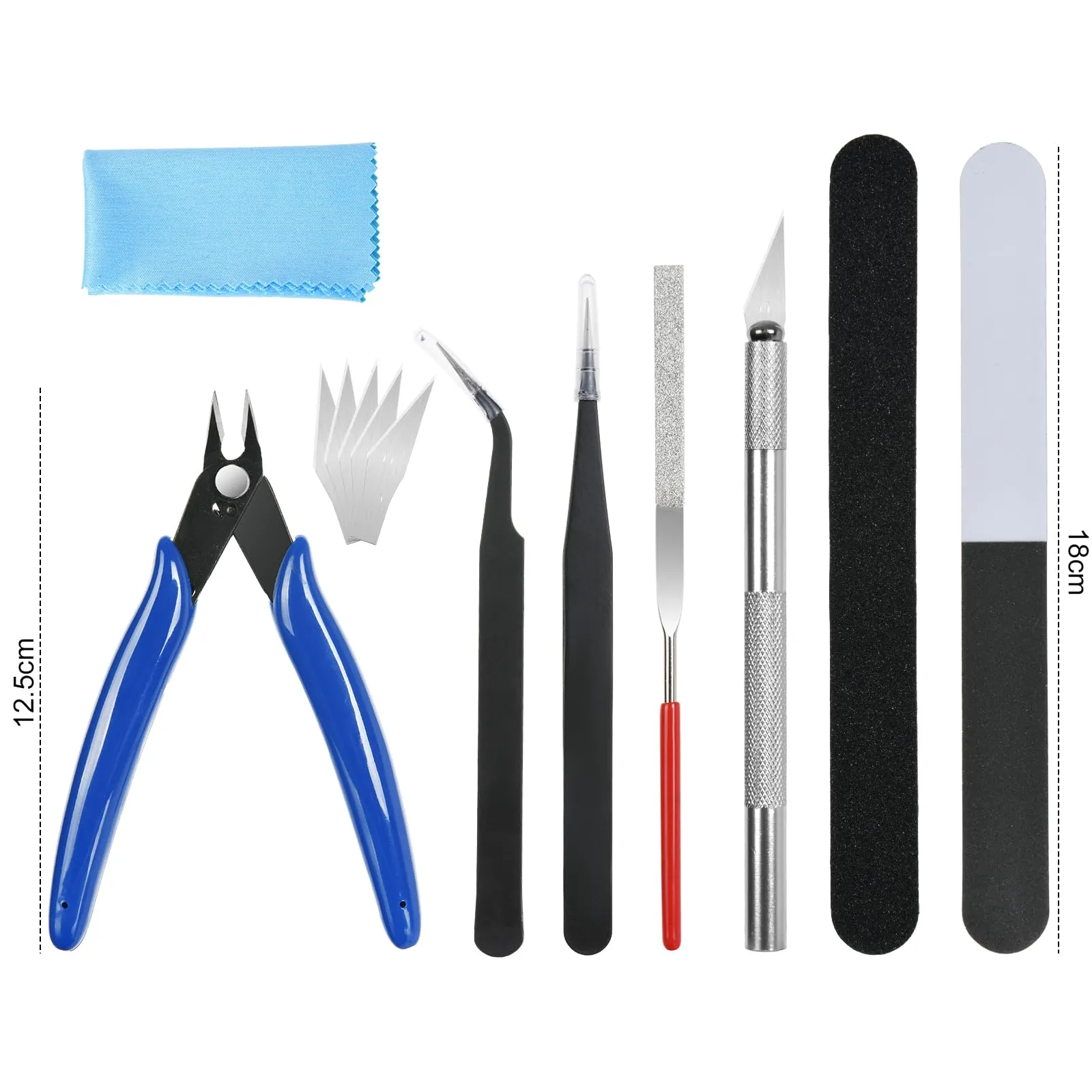 HOTUT Gundam Craft Set, 9 Piece Basic Model Tool Kit for Gunpla, Cars and Hobby Building - immagine 2