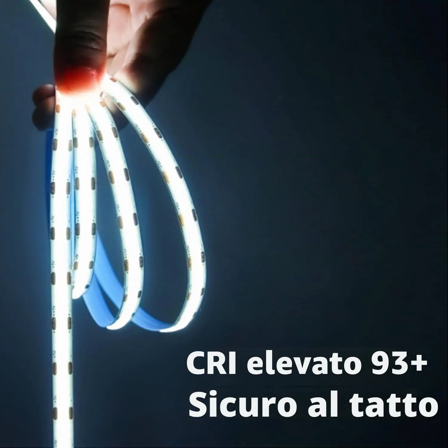 ShineBurky Striscia LED COB 5m 12V Bianco Freddo Flessibile - immagine 3