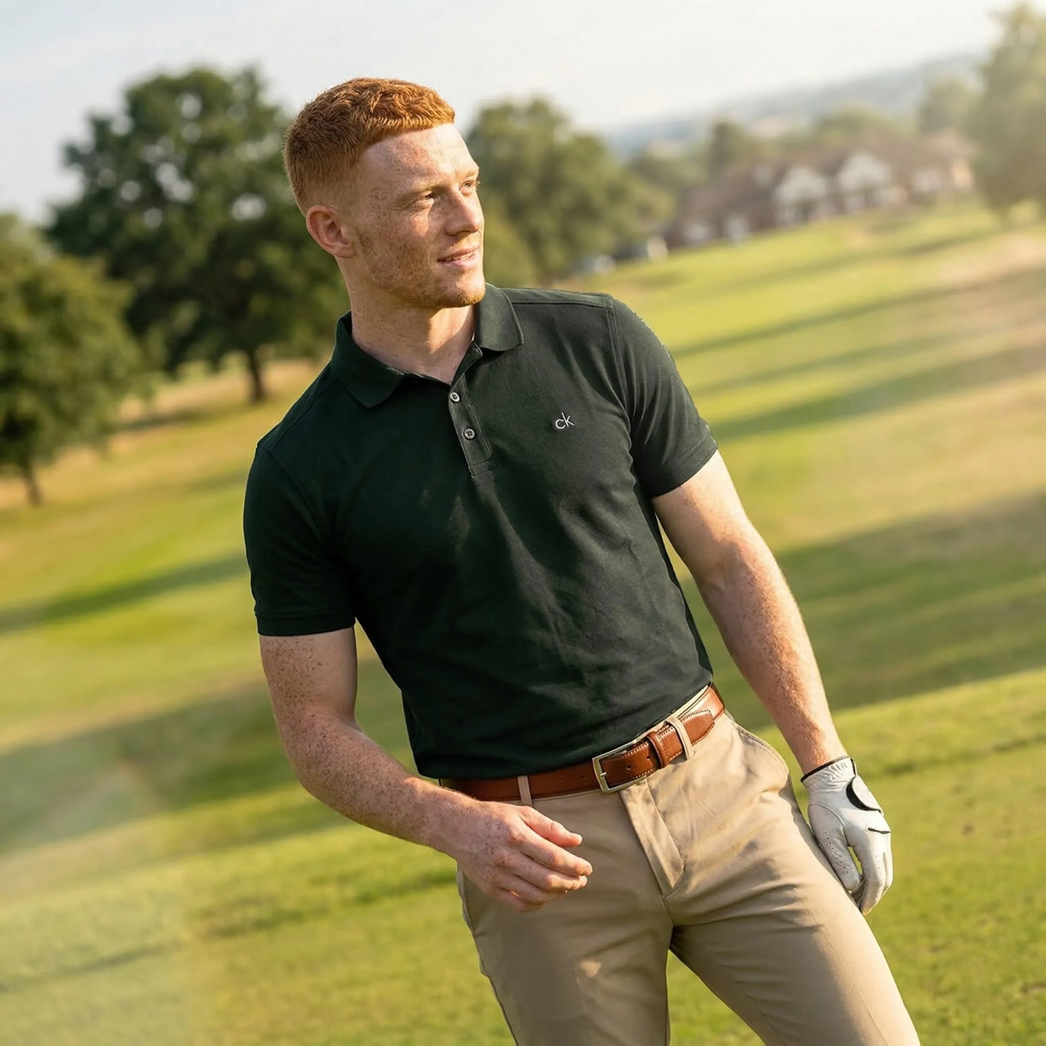 Calvin Klein Polo Golf Uomo Campus Verde Cacciatore - S - immagine 3