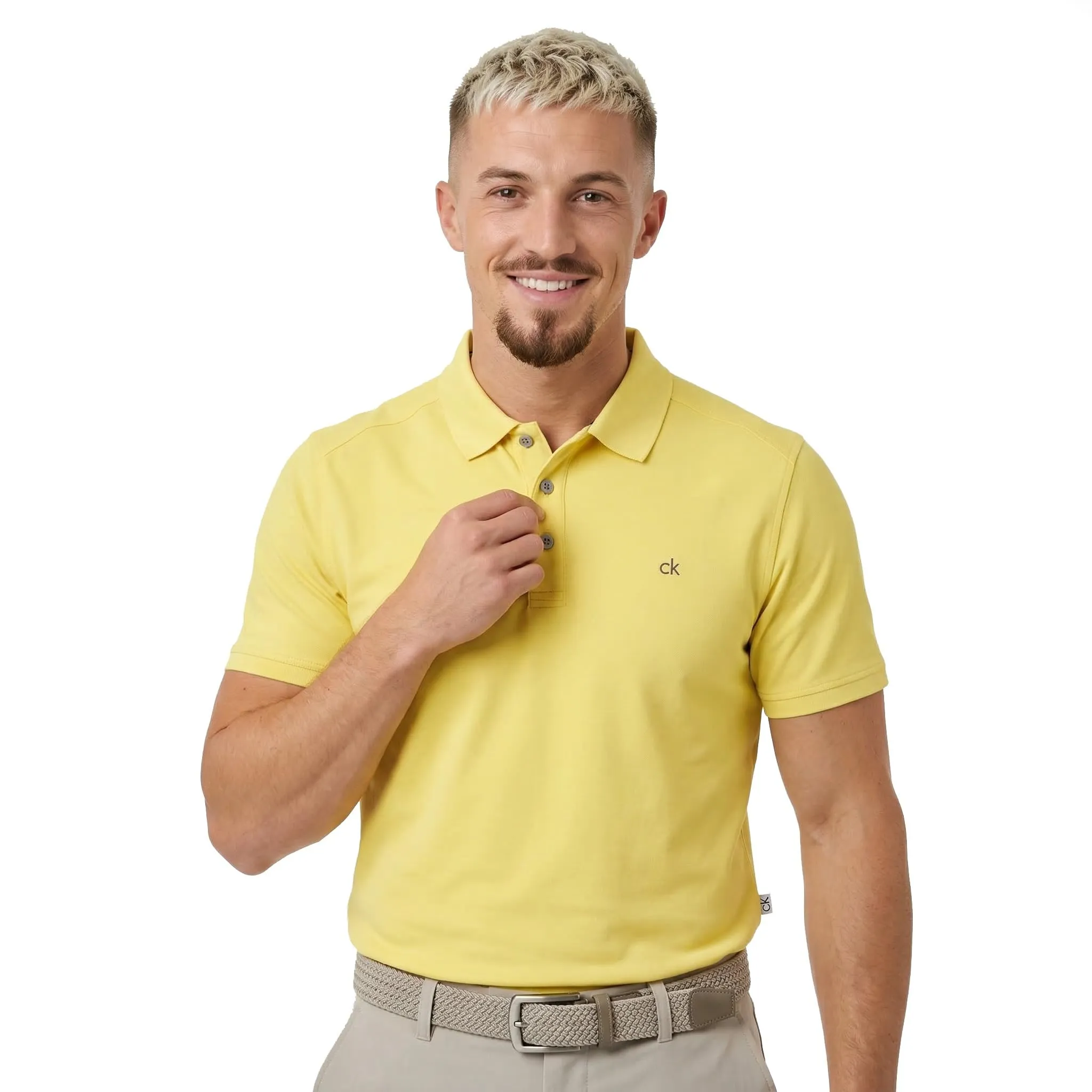 Calvin Klein Polo Golf Uomo Campus - Limone - L - immagine 2