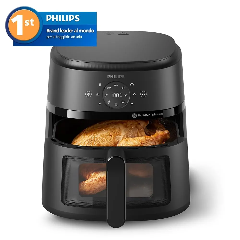 Philips Airfryer 2000 NA230/00 Friggitrice ad aria 6.2L con Finestrella e 13 modalità - immagine 3