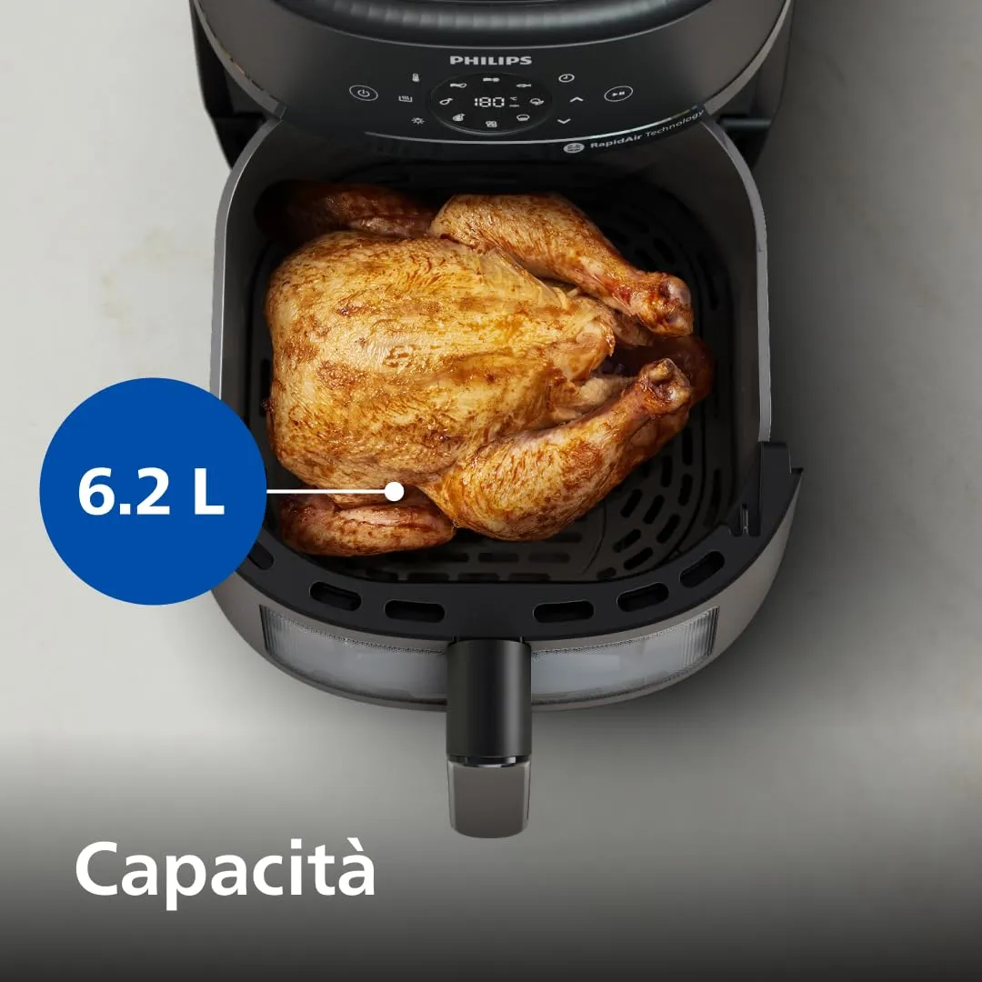 Philips Airfryer 2000 NA230/00 Friggitrice ad aria 6.2L con Finestrella e 13 modalità - immagine 8