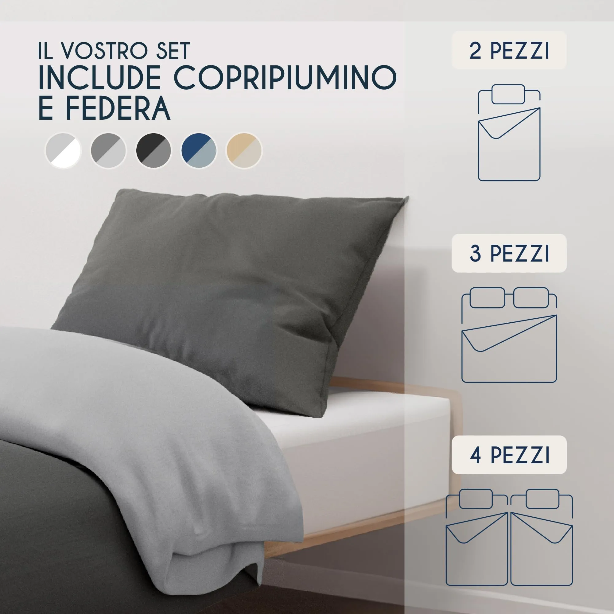 Dreamzie Copripiumino Singolo 140x200 cm e Federa 65x65 cm - immagine 6