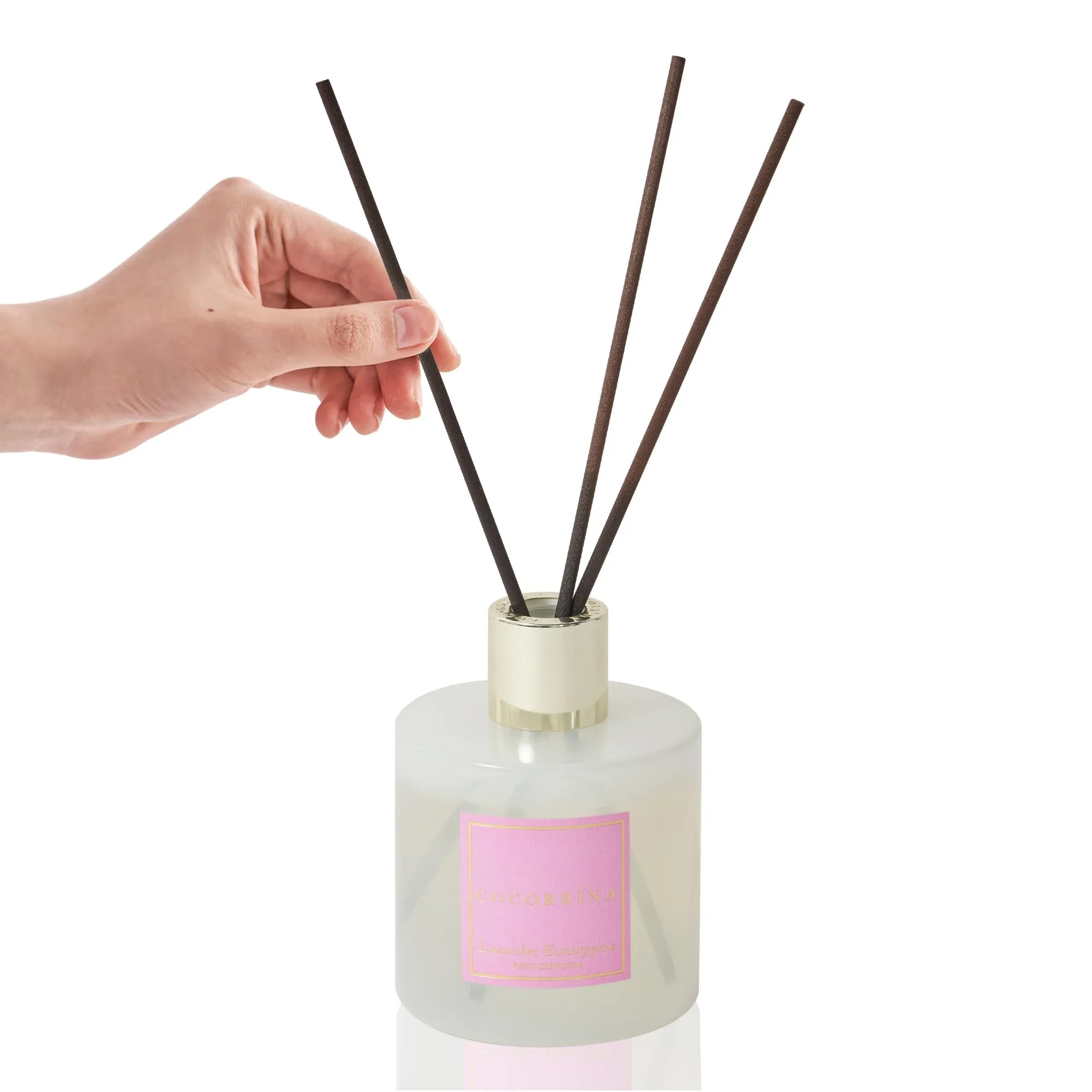 Cocorrína Set Diffusore a Bastoncini Eucalipto e Lavanda, 200 ml - immagine 2