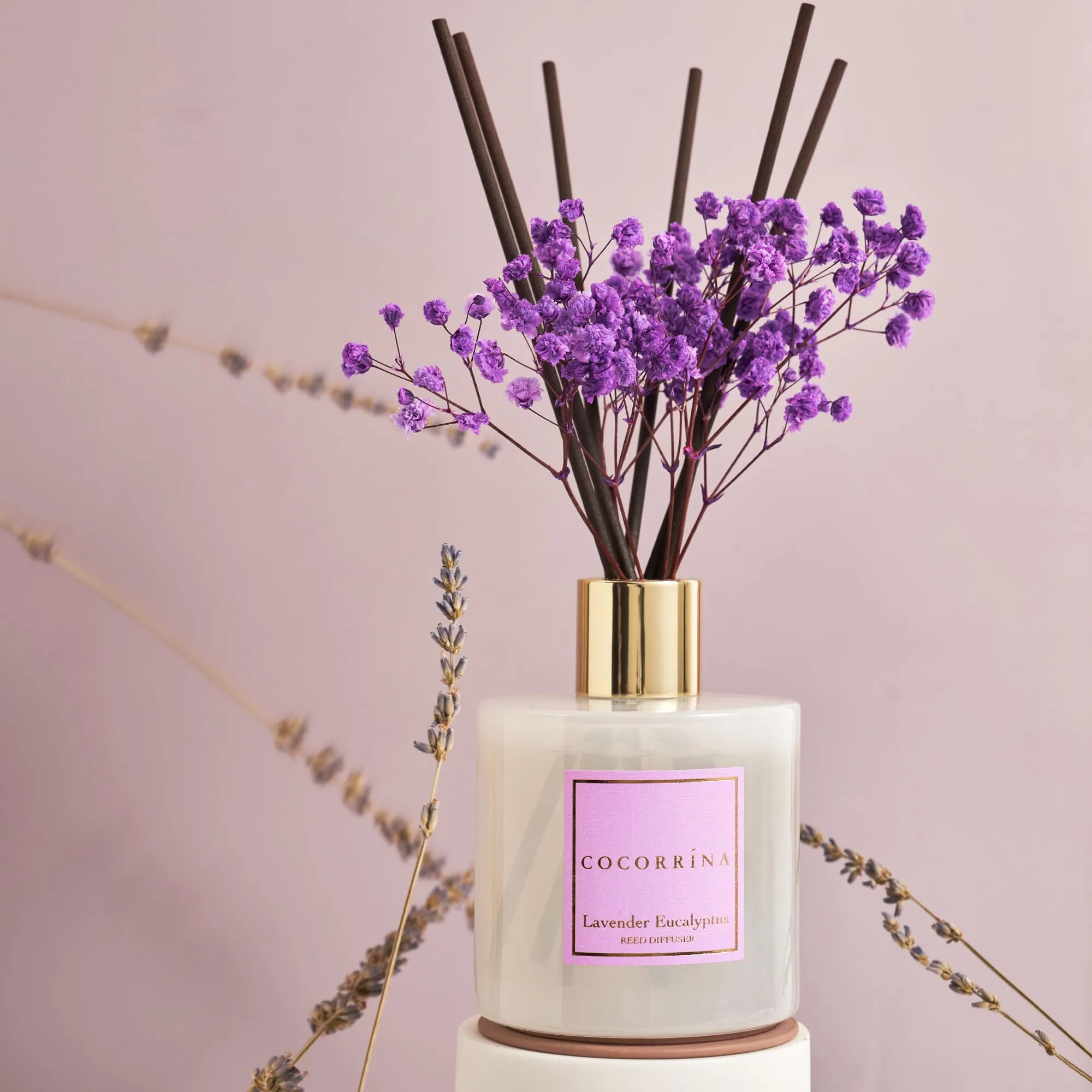 Cocorrína Set Diffusore a Bastoncini Eucalipto e Lavanda, 200 ml - immagine 4