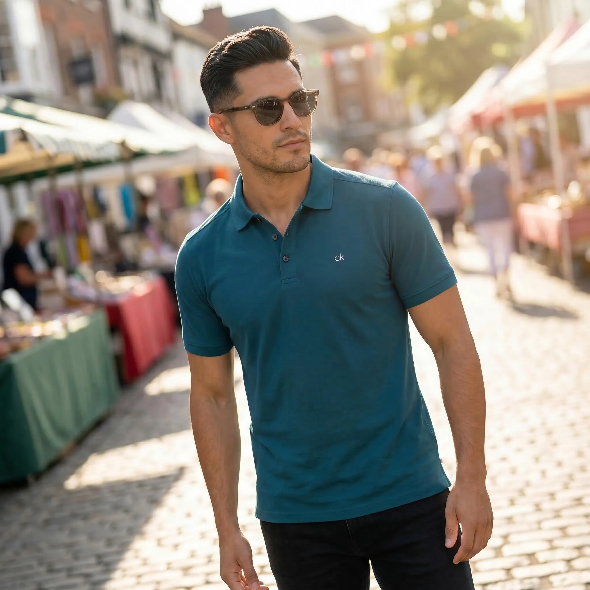 Calvin Klein Polo Golf Uomo Campus Benzina - XXL - immagine 7