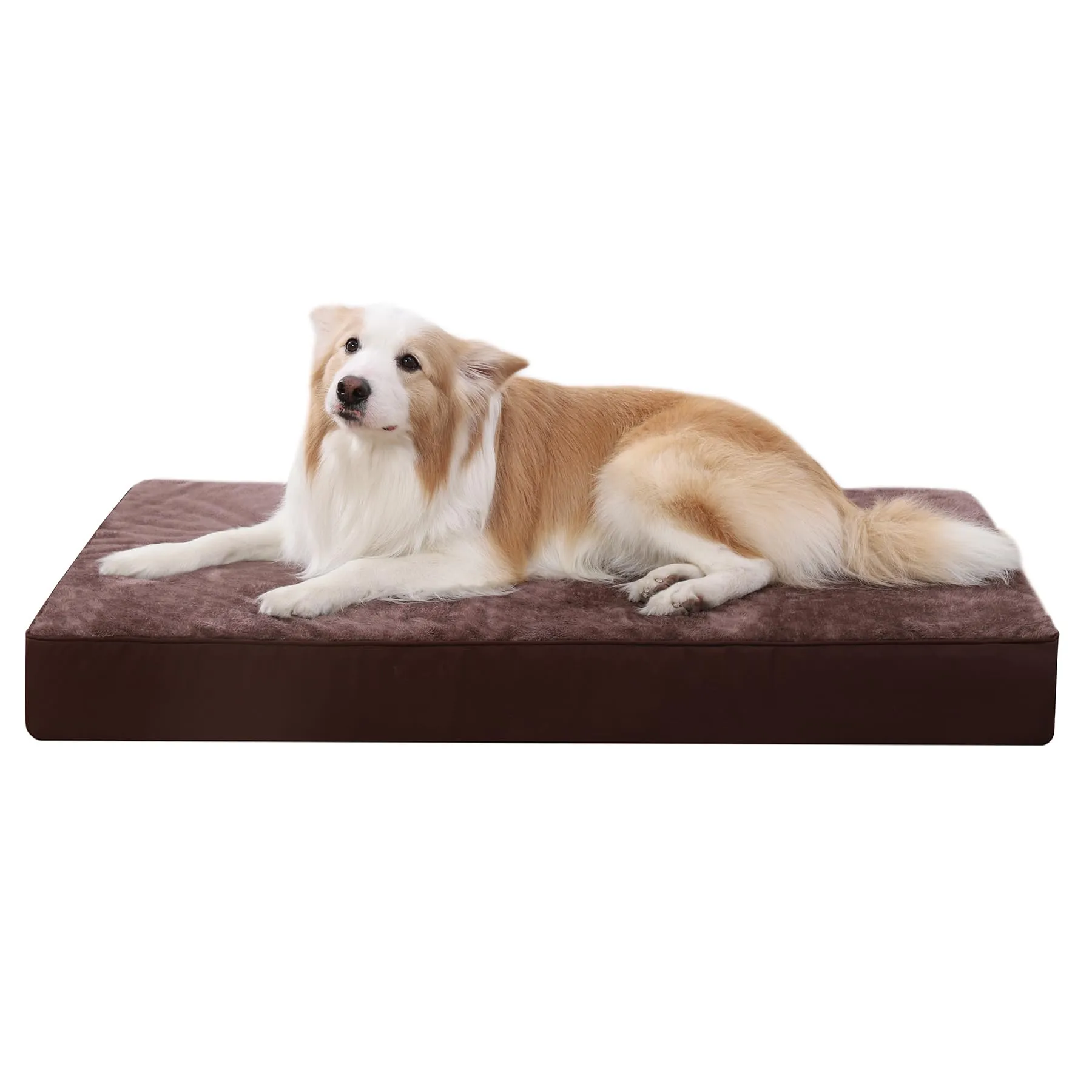 KSIIA Cuccia Cane Interno Taglia Grande, Cuscino Cane XL, 104x68x8cm, Marrone - immagine 1