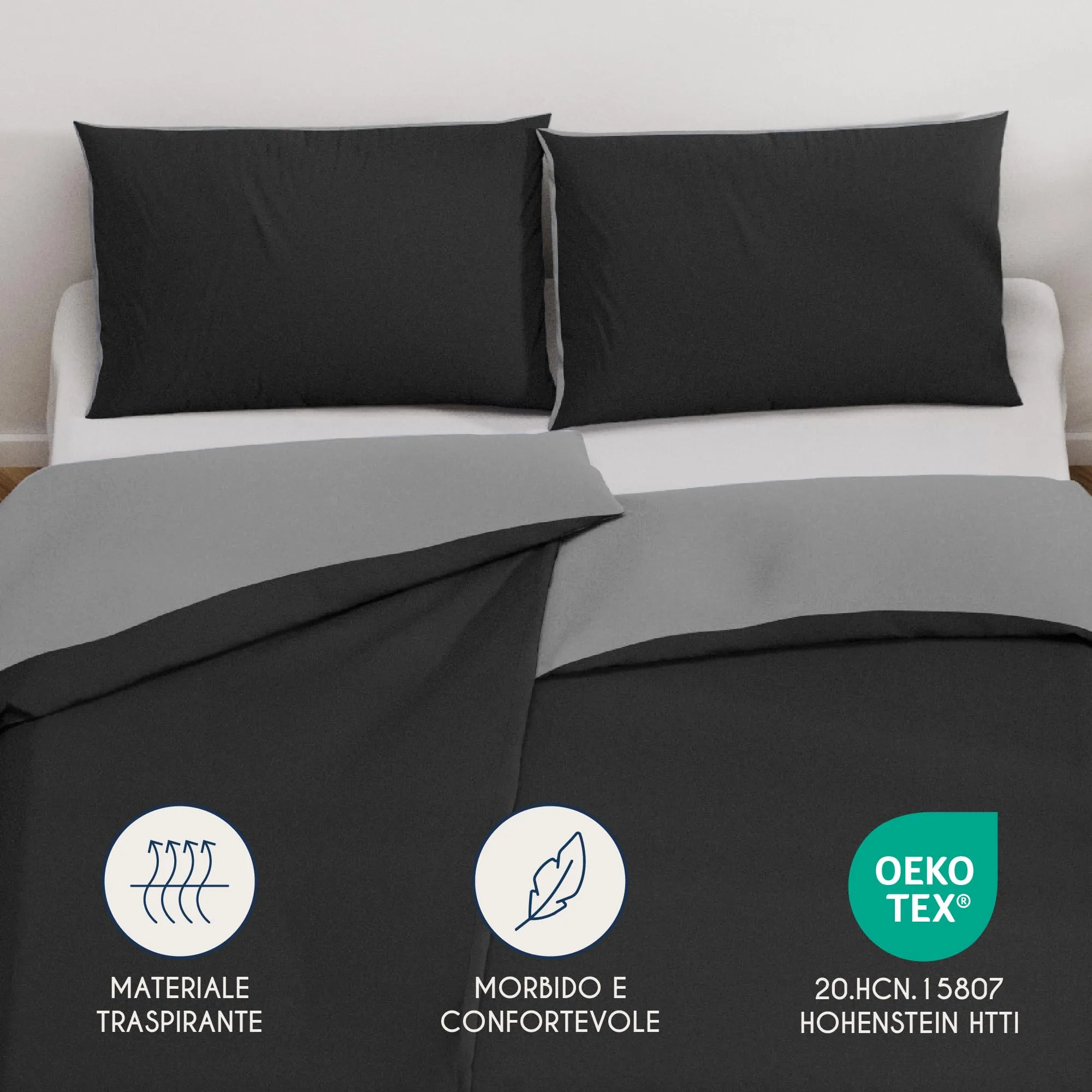 Dreamzie Set 2 Copripiumini Singolo 135x200 cm e 2 Federe 80x80 cm - immagine 2
