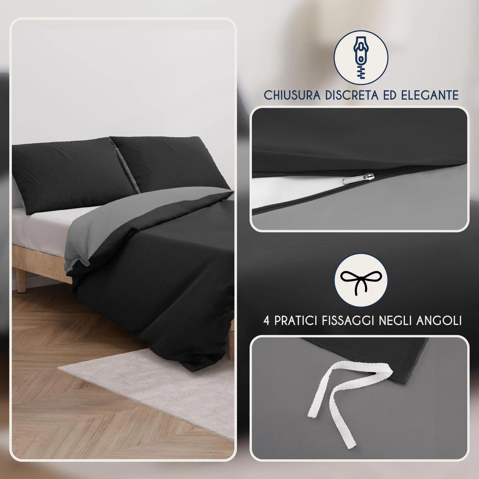 Dreamzie Set 2 Copripiumini Singolo 135x200 cm e 2 Federe 80x80 cm - immagine 3