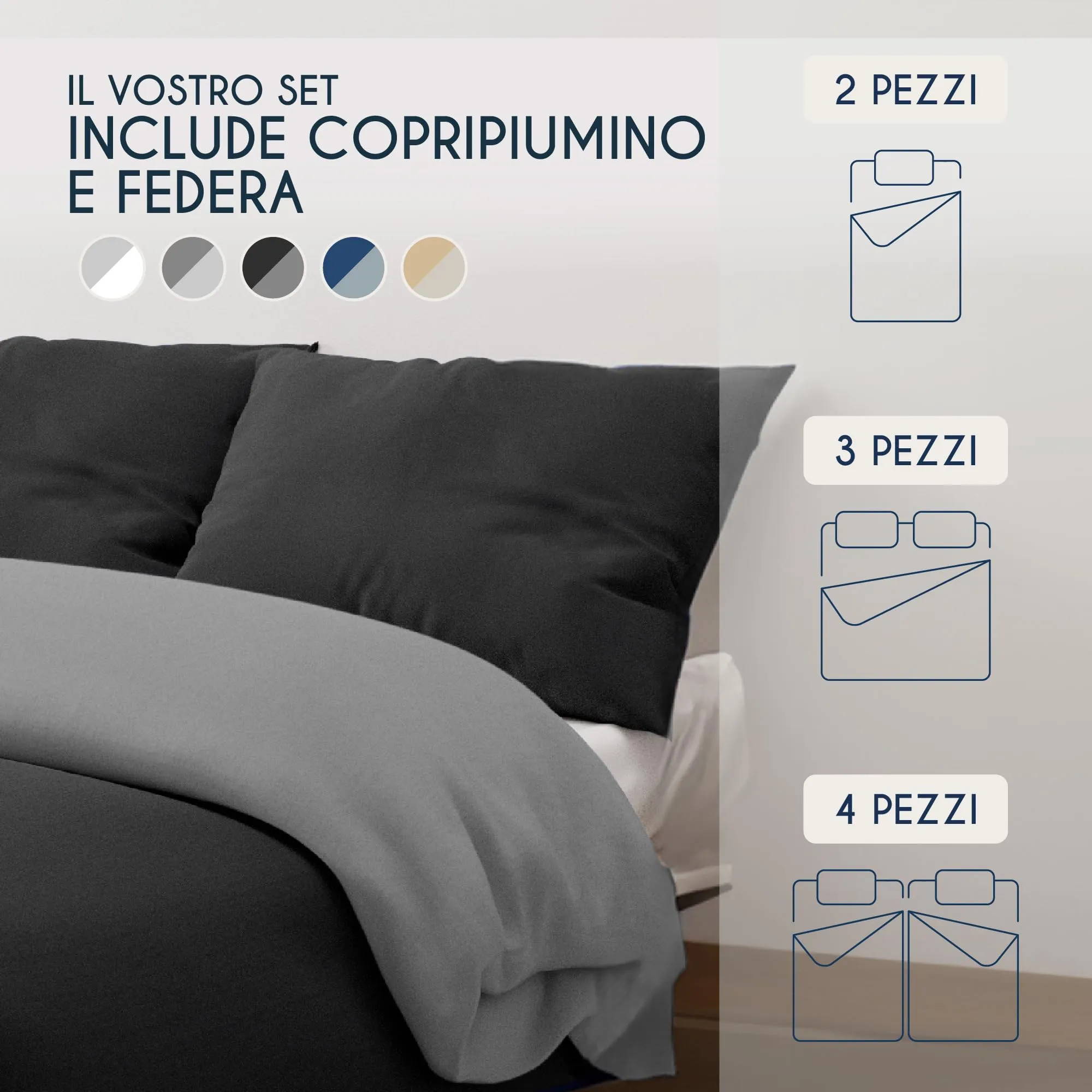 Dreamzie Set 2 Copripiumini Singolo 135x200 cm e 2 Federe 80x80 cm - immagine 6