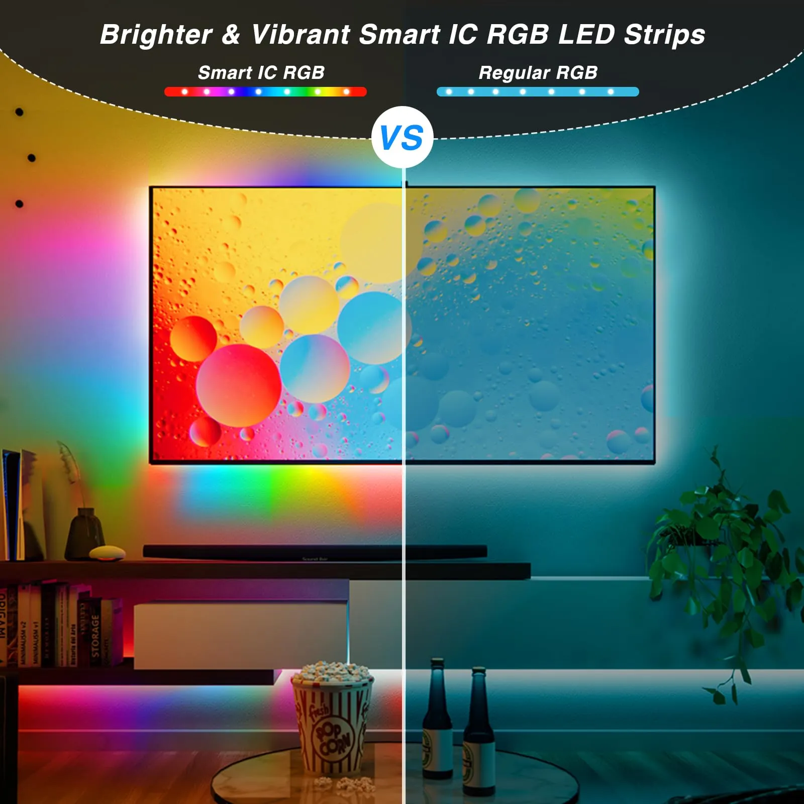 ShineBurky Striscia LED COB 2 Metri 5V USB RGB Smart IC - immagine 6