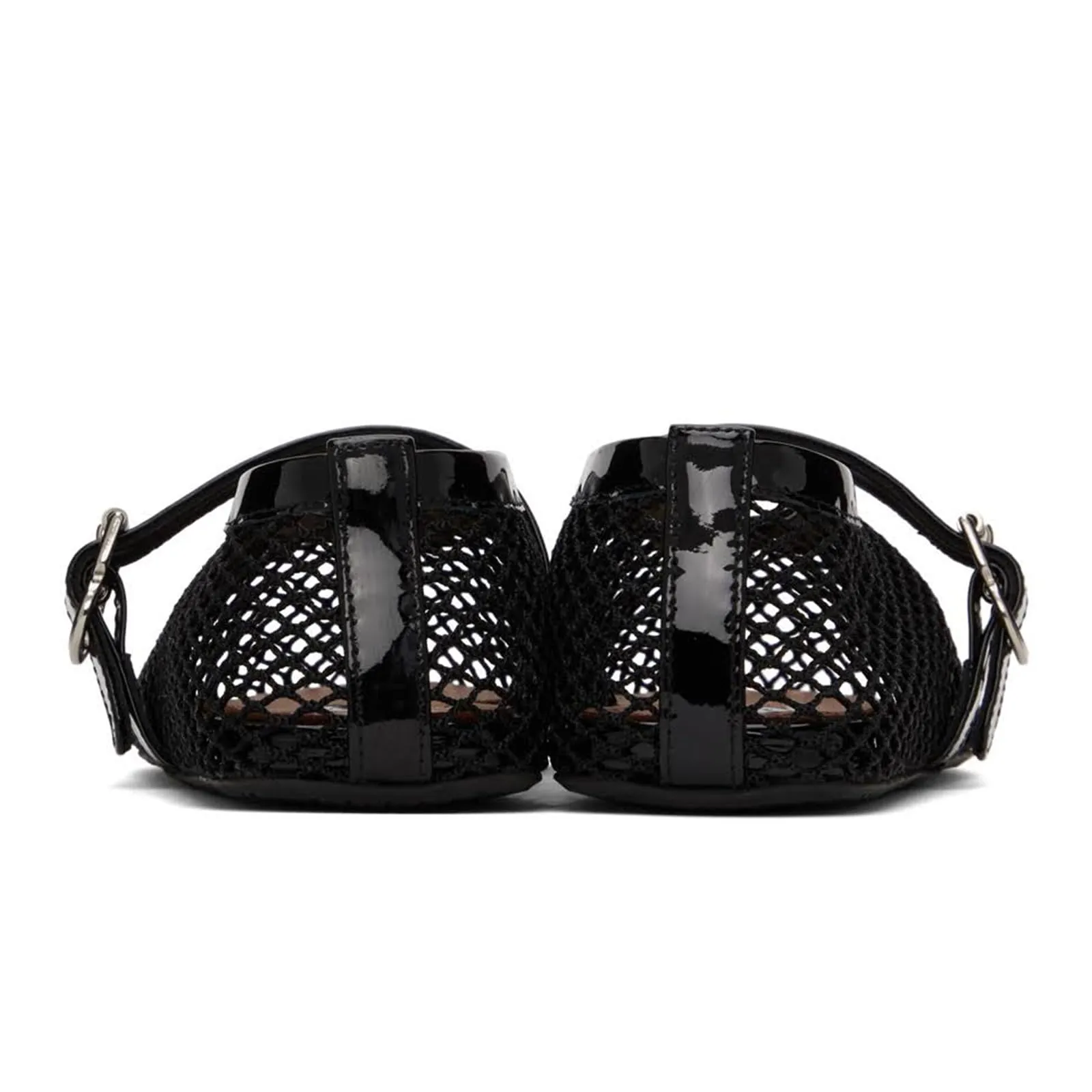DOEYG Ballerine a rete con fibbia, Nero, 37 EU - immagine 6