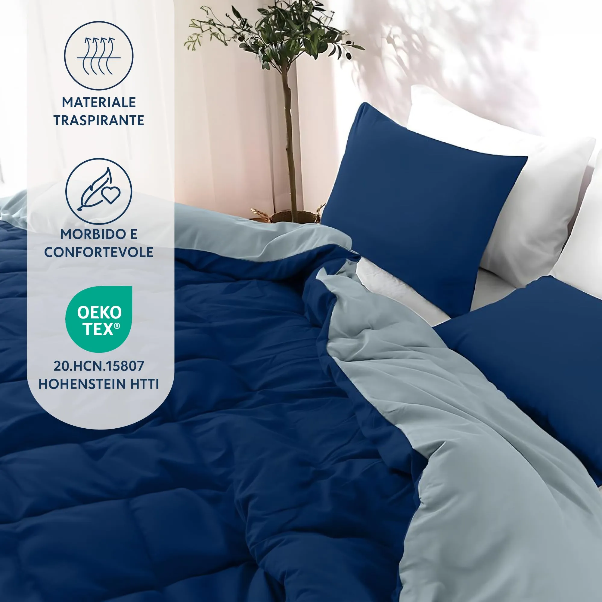 Dreamzie Copripiumino Matrimoniale 200x200 cm con 2 Federe 65x65 cm - immagine 2