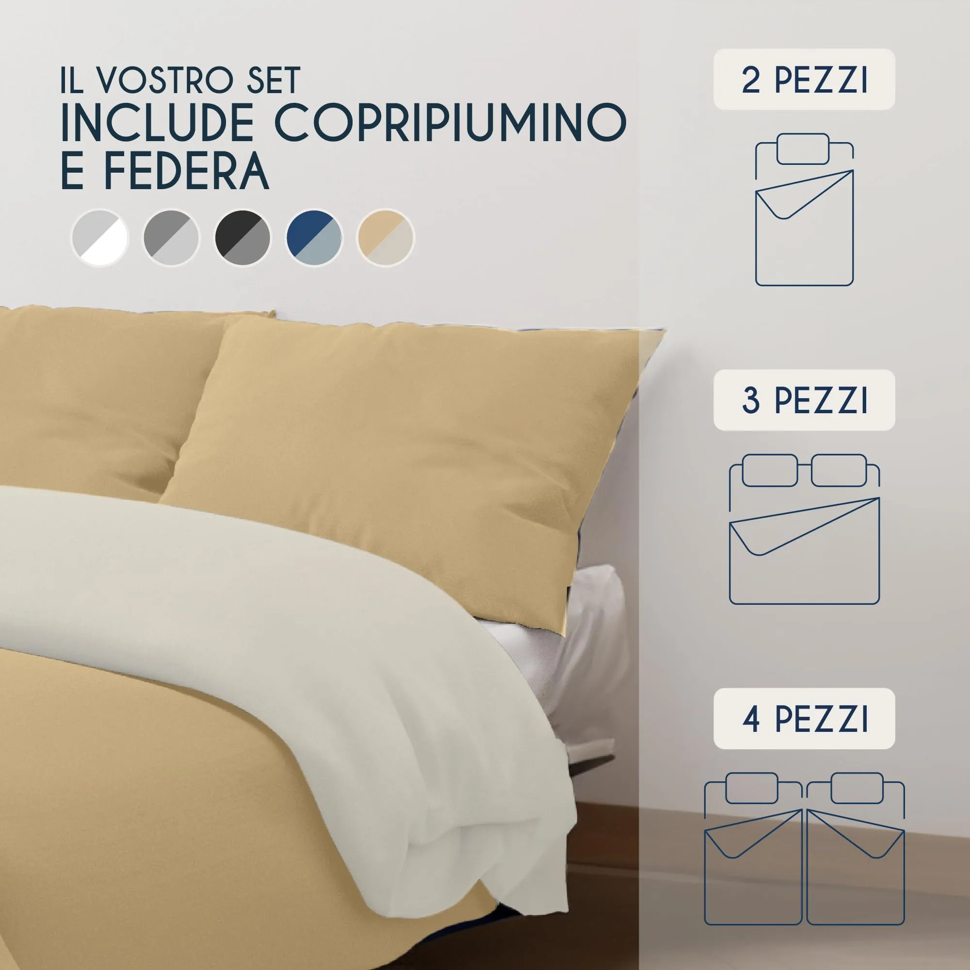 Dreamzie Set 2 Copripiumini Singolo 135x200 cm e 2 Federe 80x80 cm - immagine 6