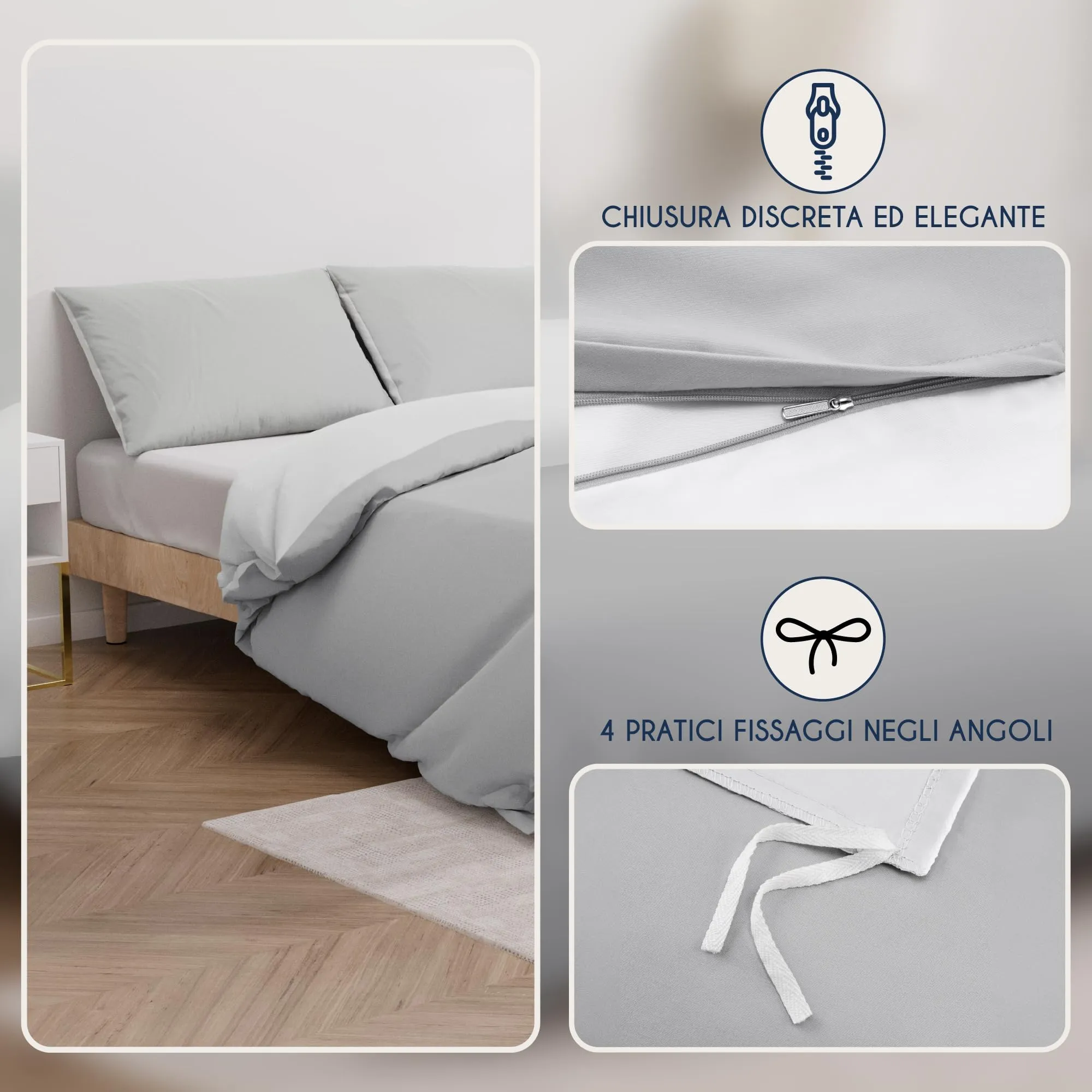 Dreamzie Set 2 Copripiumini Singolo 135x200 cm e 2 Federe 80x80 cm - immagine 3