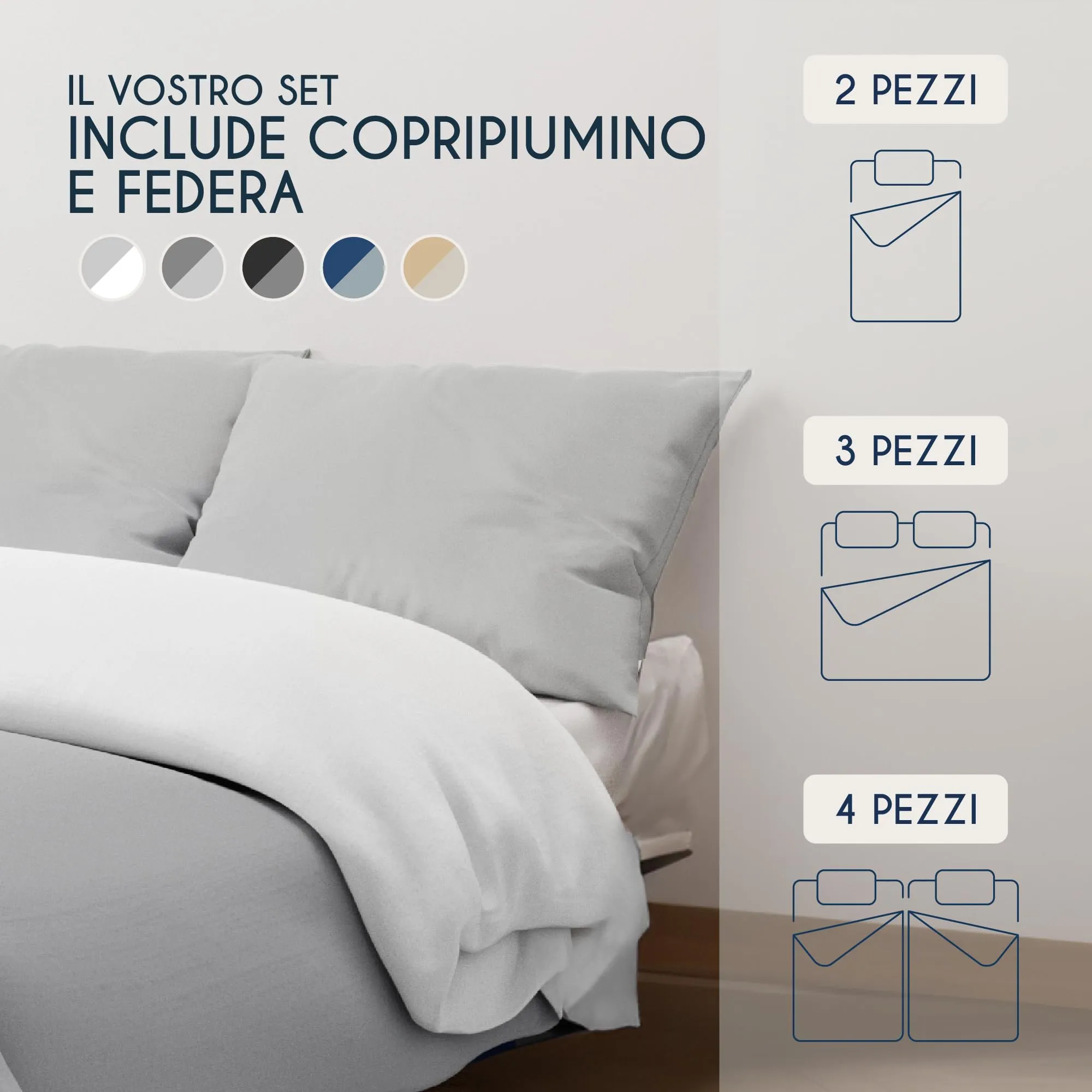 Dreamzie Set 2 Copripiumini Singolo 135x200 cm e 2 Federe 80x80 cm - immagine 6