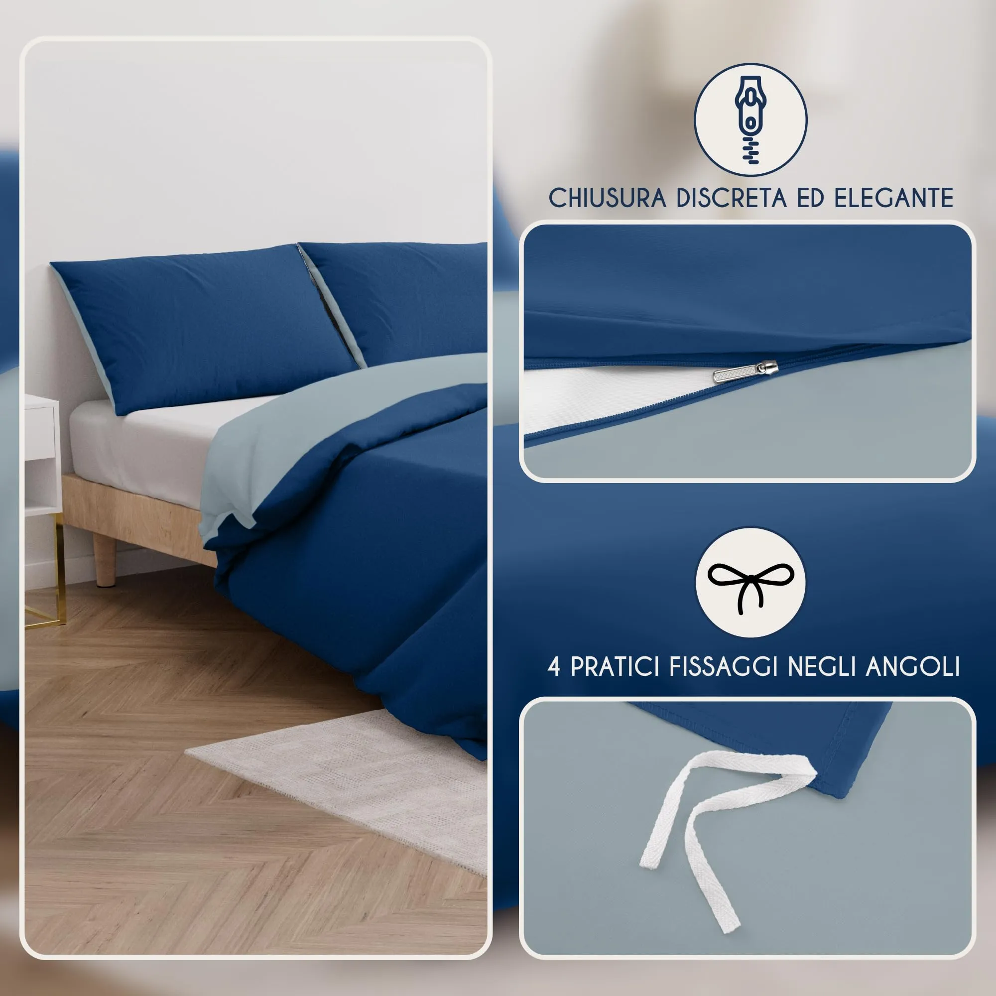 Dreamzie Set 2 Copripiumini Singolo 135x200 cm e 2 Federe 80x80 cm - immagine 3