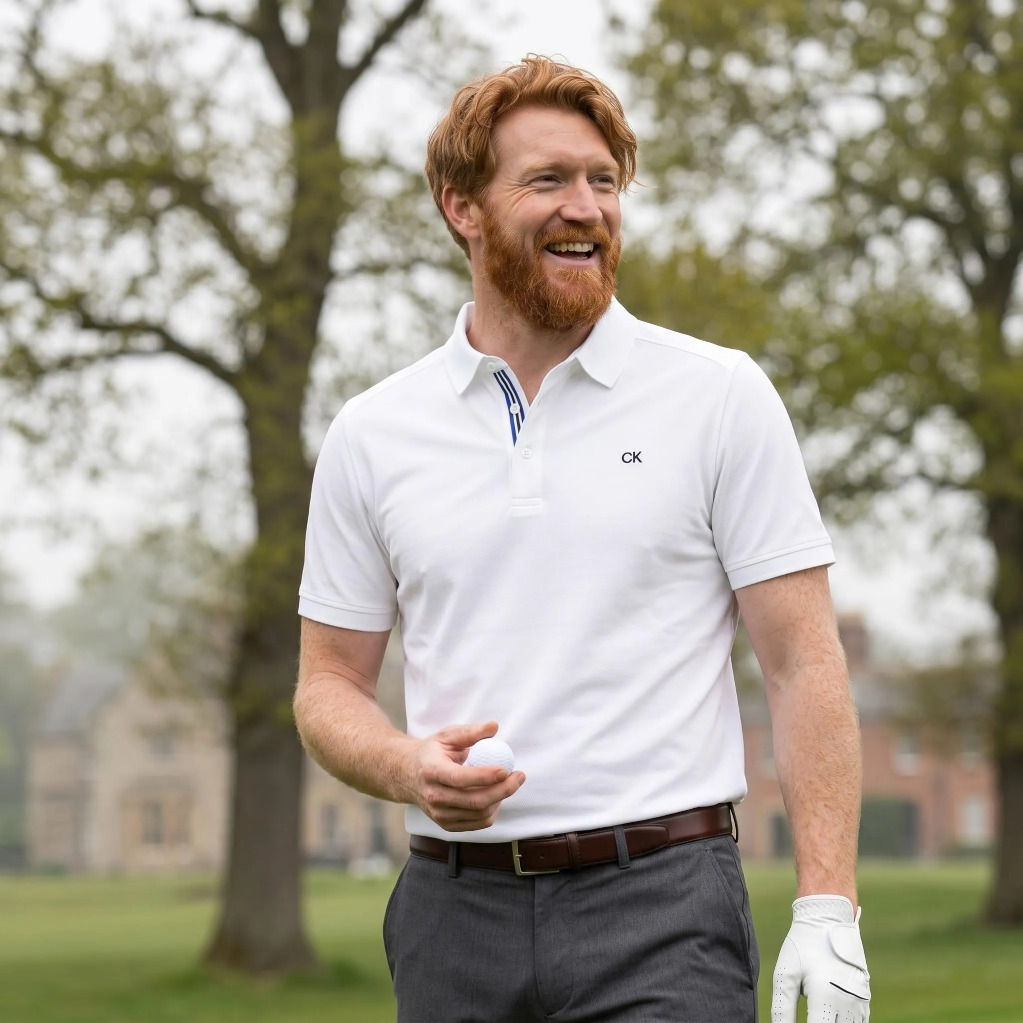 Calvin Klein Polo Golf Uomo Campus Bianco - S - immagine 3