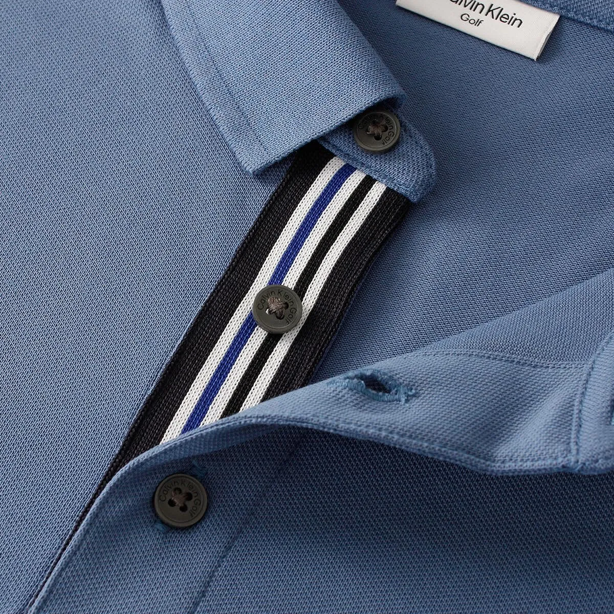Calvin Klein Polo Golf Uomo Campus Denim Blue Sport - L - immagine 6