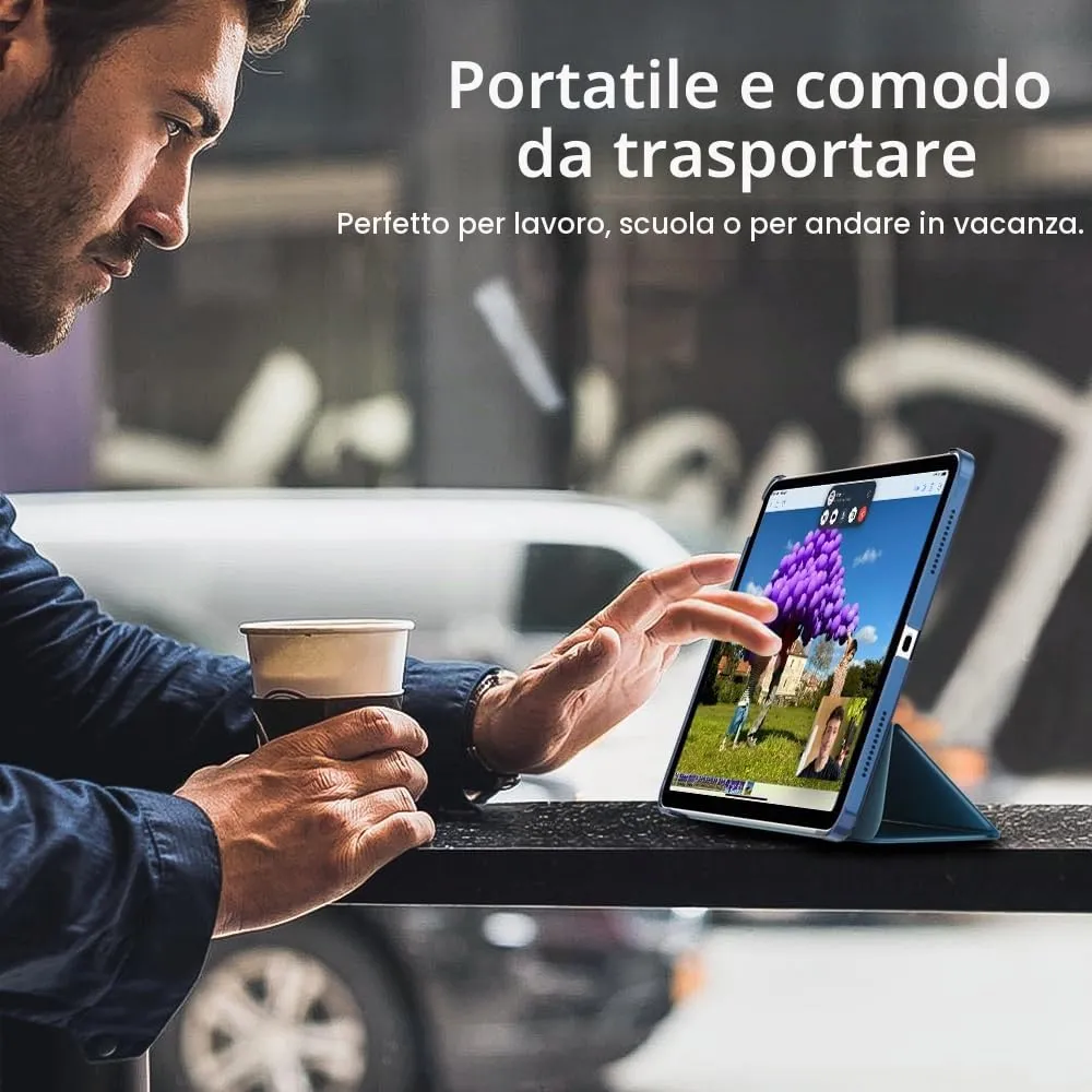 TiMOVO Cover per iPad Air 11" M4/M3/M2, Air 5a/4a 10,9", Blu Cobalto - immagine 7