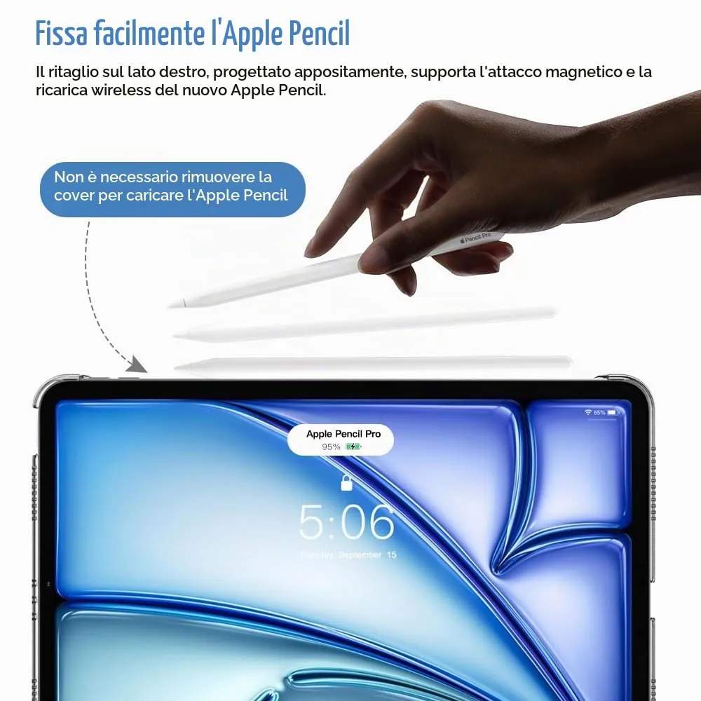 TiMOVO Cover per iPad Air 11" M4/M3/M2, Air 5a/4a Gen 10.9", Albicocca - immagine 3
