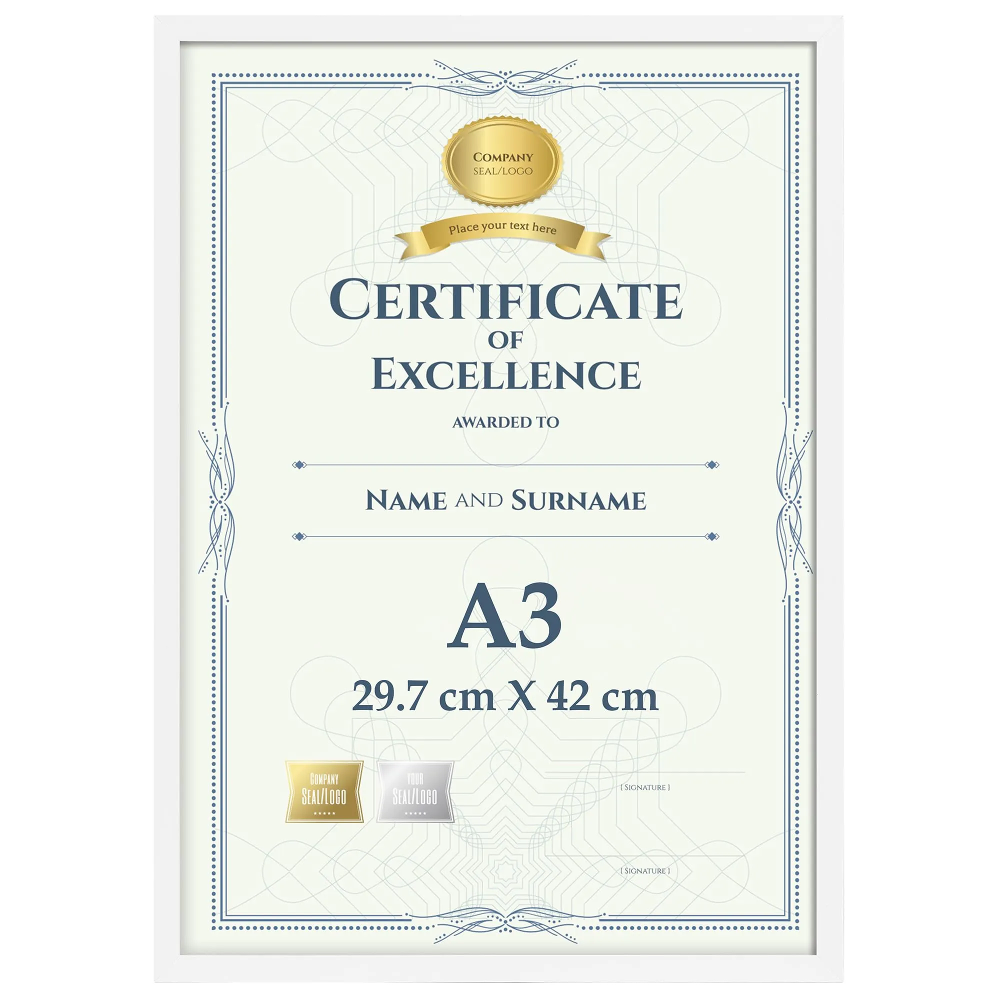 Giftgarden Cornice A3 Bianca in PVC da Parete, 1 Pezzo - immagine 1
