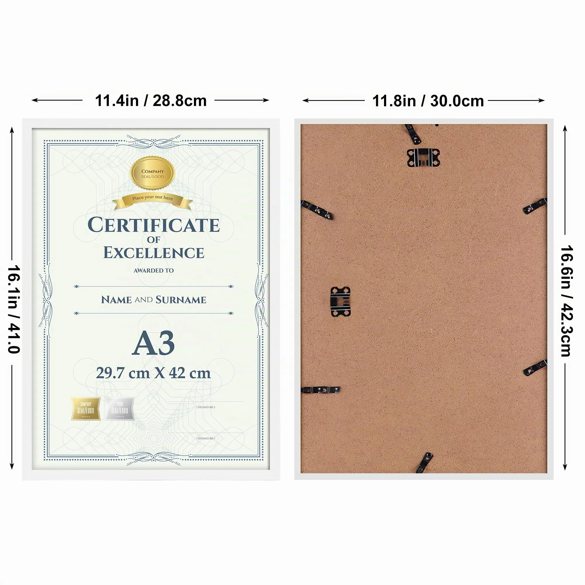Giftgarden Cornice A3 Bianca in PVC da Parete, 1 Pezzo - immagine 2