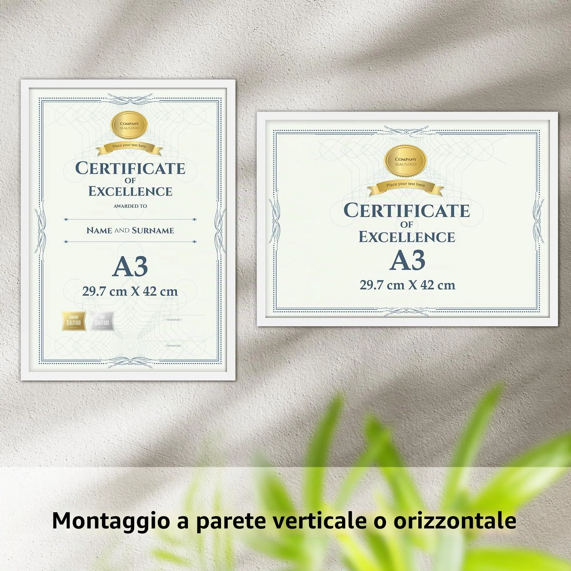 Giftgarden Cornice A3 Bianca in PVC da Parete, 1 Pezzo - immagine 3
