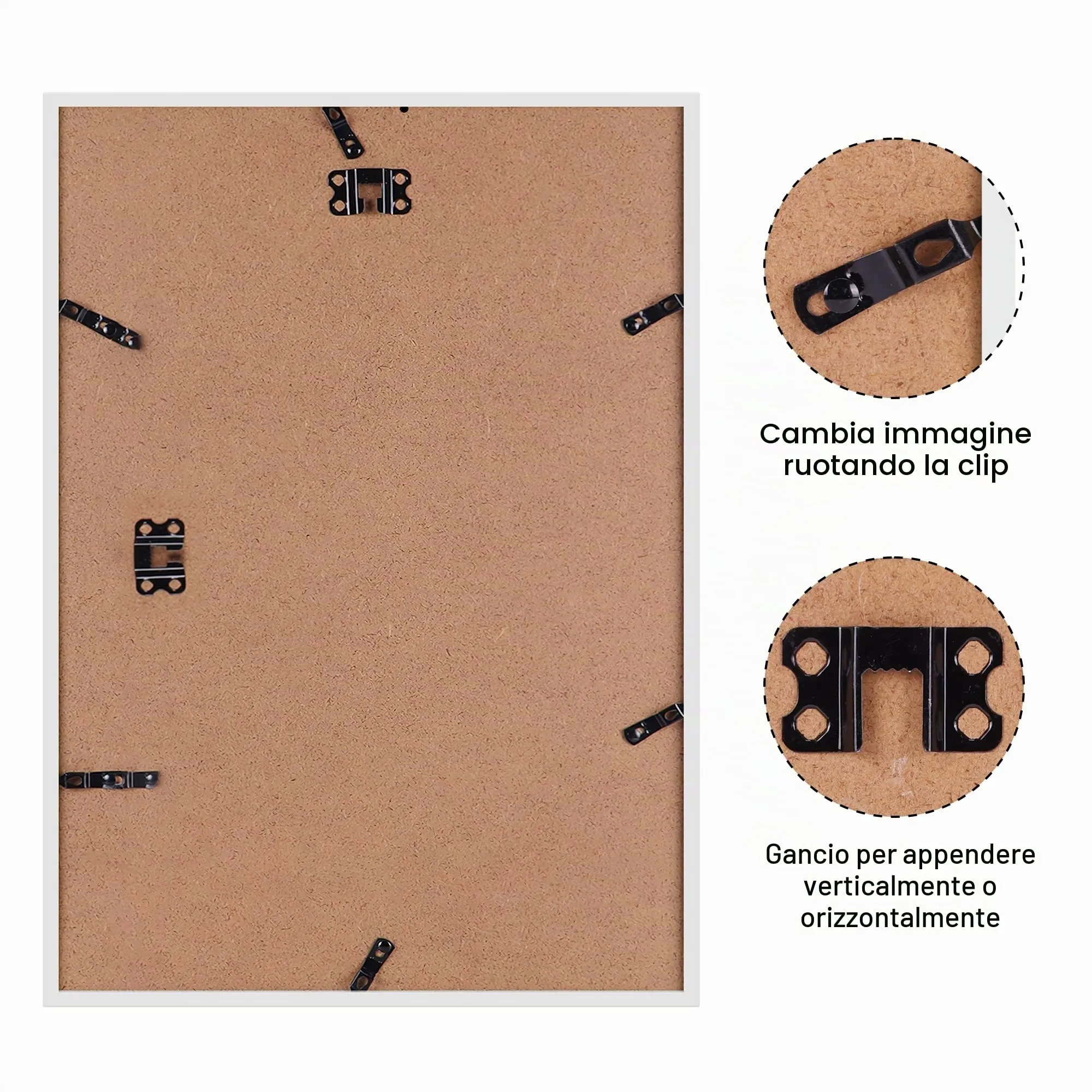 Giftgarden Cornice A3 Bianca in PVC da Parete, 1 Pezzo - immagine 6