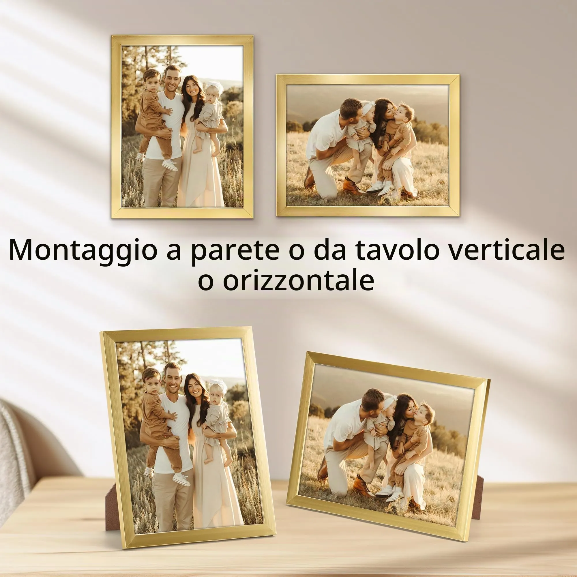 Giftgarden Cornice in PVC Dorata 15x20 cm, 1 Pezzo - immagine 5