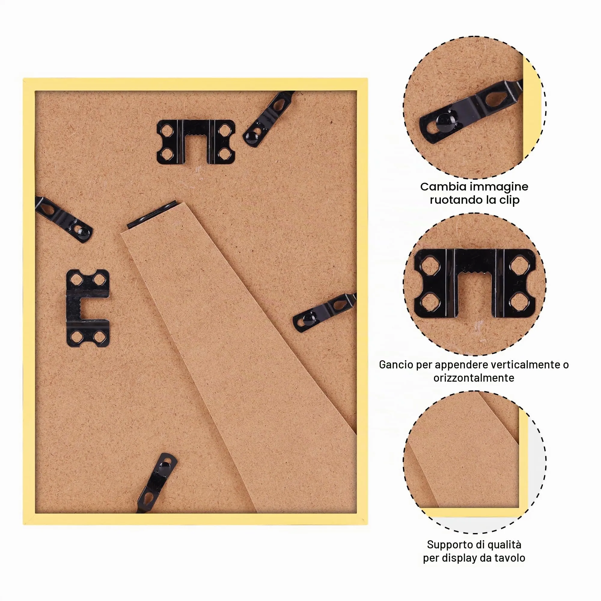 Giftgarden Cornice in PVC Dorata 15x20 cm, 1 Pezzo - immagine 7