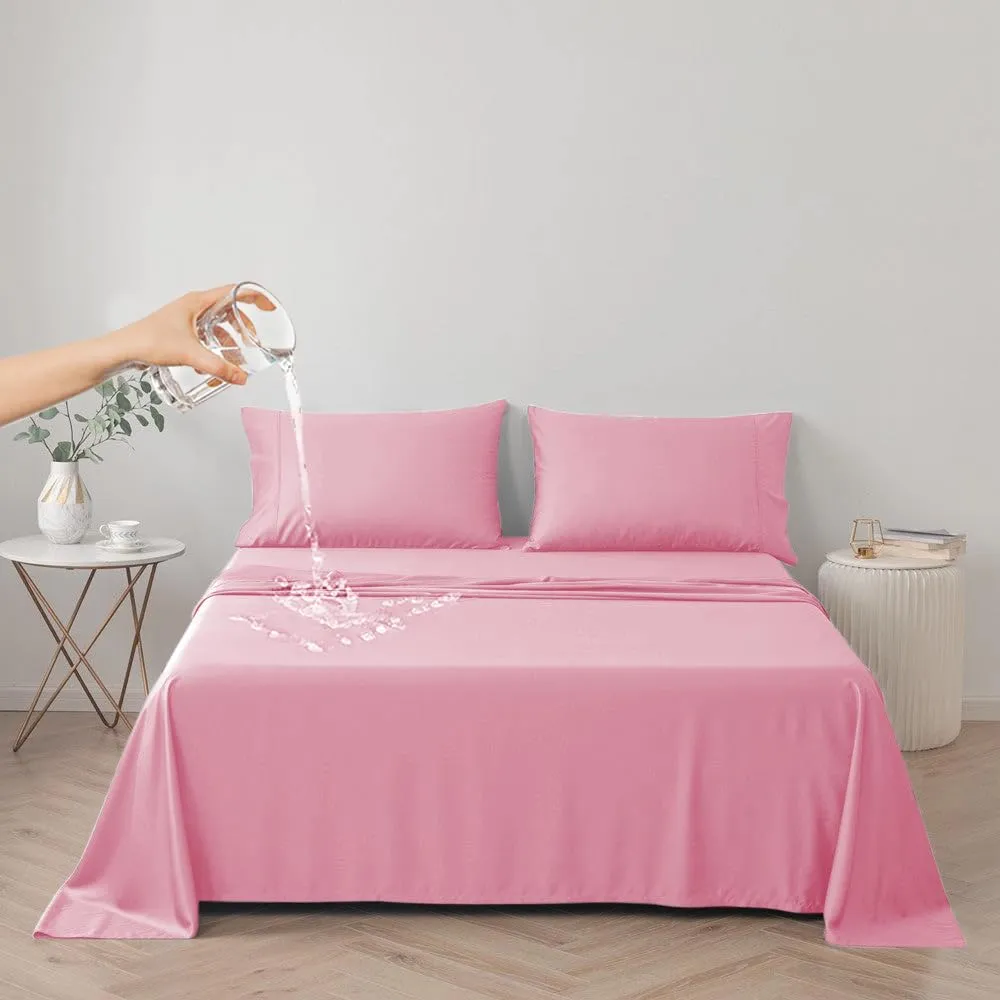 DUJUIKE Copriletto Impermeabile per Letto Matrimoniale, Coprimaterasso e Copridivano per Animali e Bambini, Twin 160 x 230 cm, Rosa - immagine 1