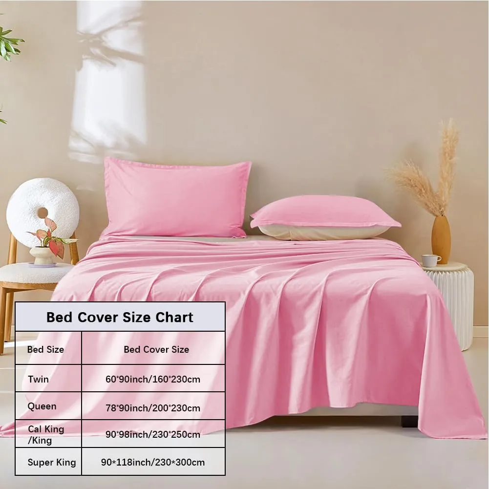 DUJUIKE Copriletto Impermeabile per Letto Matrimoniale, Coprimaterasso e Copridivano per Animali e Bambini, Twin 160 x 230 cm, Rosa - immagine 3