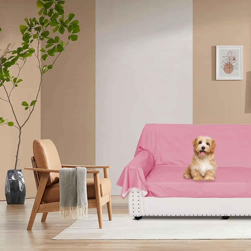 DUJUIKE Copriletto Impermeabile per Letto Matrimoniale, Coprimaterasso e Copridivano per Animali e Bambini, Twin 160 x 230 cm, Rosa - immagine 5