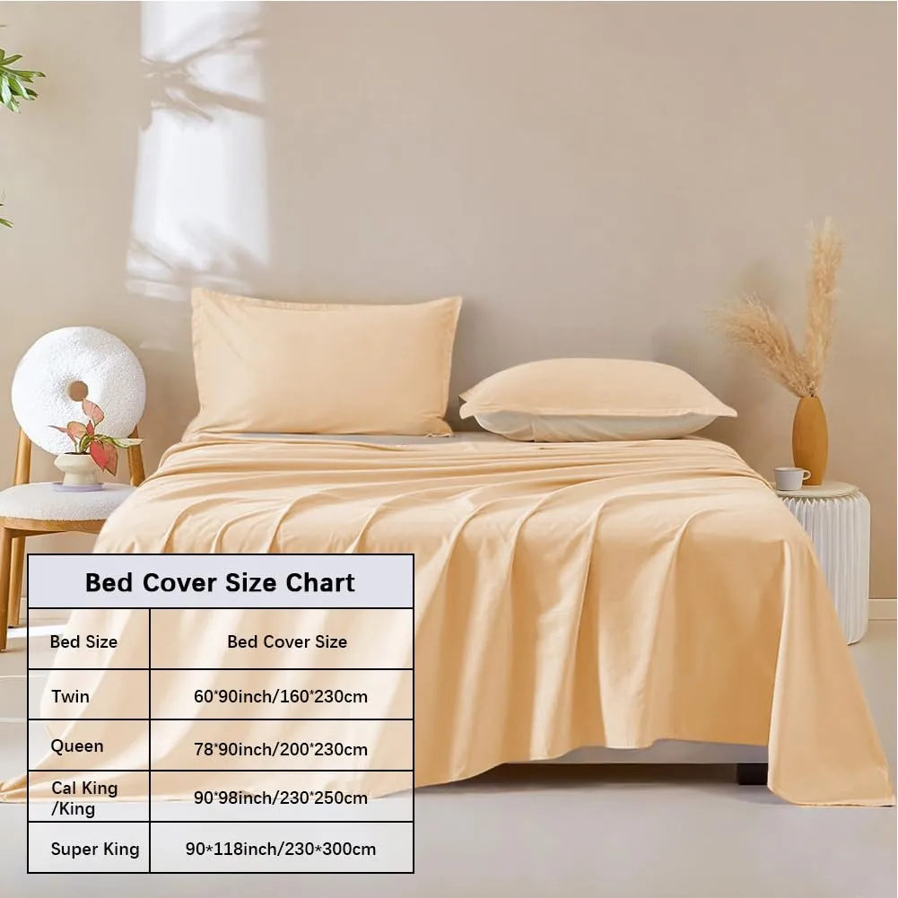 DUJUIKE Copriletto Impermeabile per Letto Matrimoniale, Divano, Cani, Gatti e Bambini, Giallo Albicocca, Twin 160 x 230 cm - immagine 3