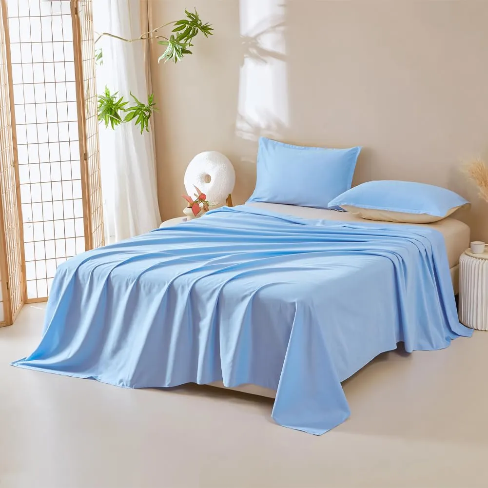 DUJUIKE Copriletto Impermeabile per Letto Matrimoniale, Cal King/King 230 x 250cm, Blu Celest - immagine 6