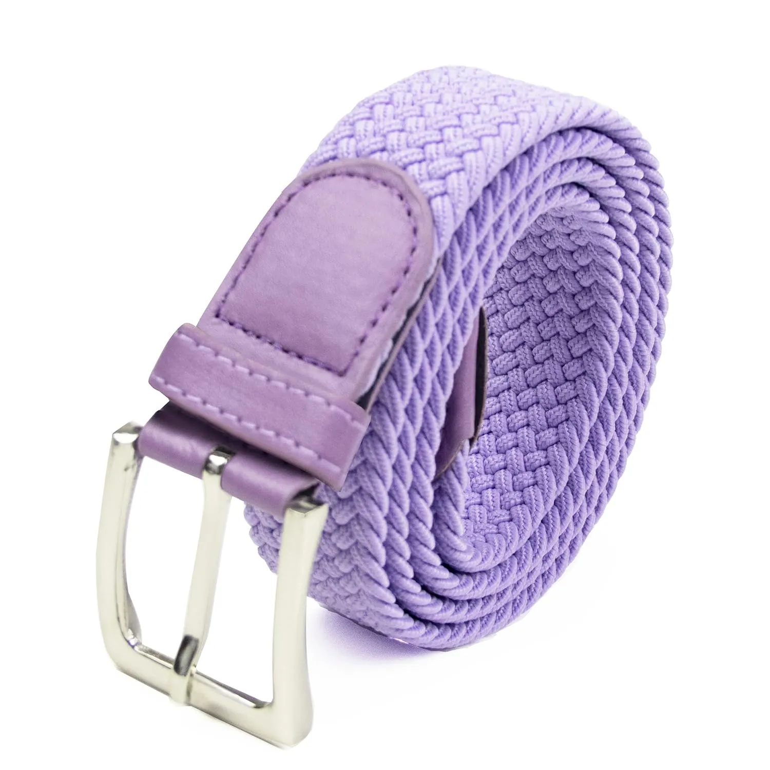 GLAMEXX24 Cintura Elastica Unisex in Tessuto Intrecciato, Regolabile, Viola, Taglia 110 - immagine 1