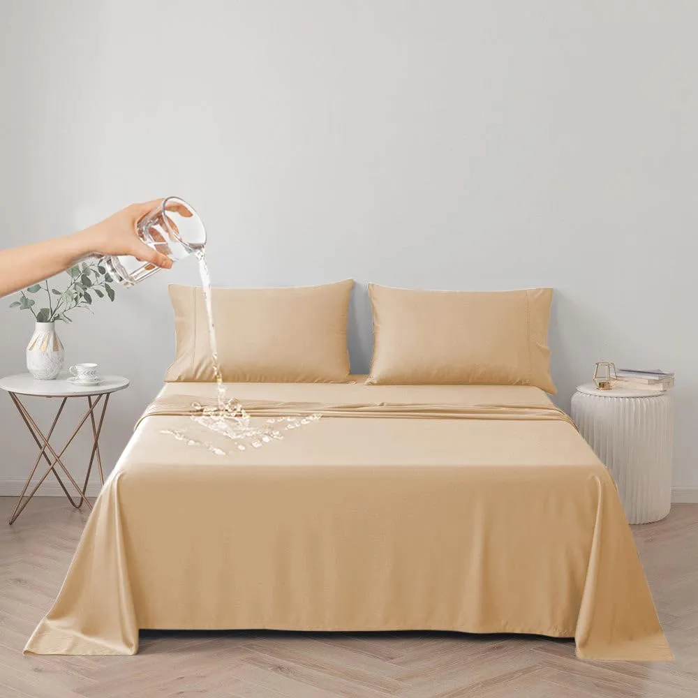 DUJUIKE Copriletto Impermeabile per Letto Matrimoniale, Cal King/King 230 x 250cm, Giallo Albicocca - immagine 1