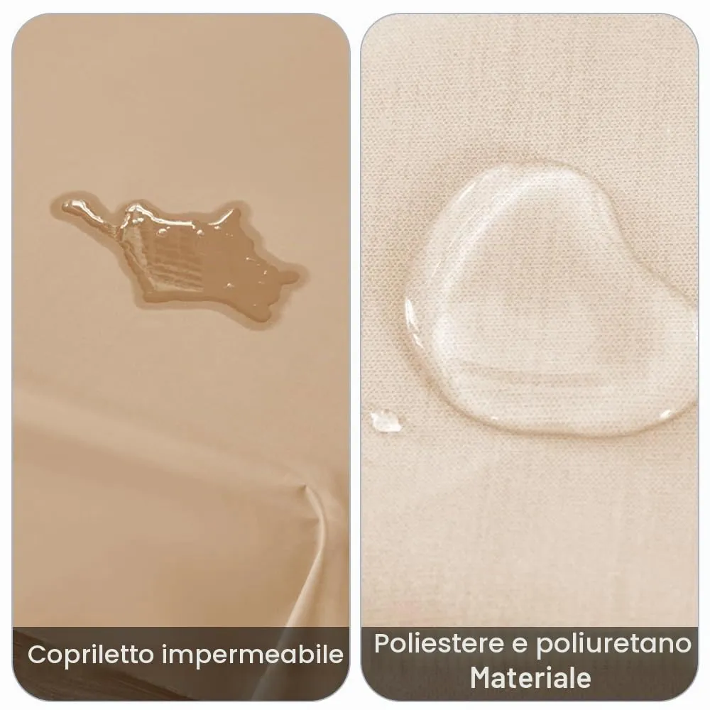 DUJUIKE Copriletto Impermeabile per Letto Matrimoniale, Cal King/King 230 x 250cm, Giallo Albicocca - immagine 2
