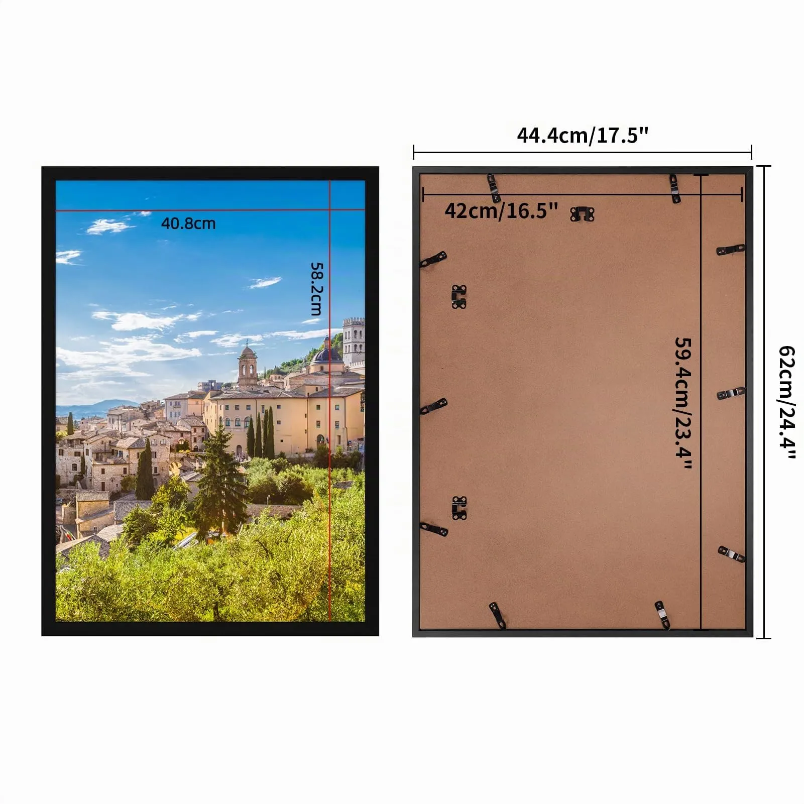 Giftgarden Cornice in Alluminio A2, Nero - immagine 2