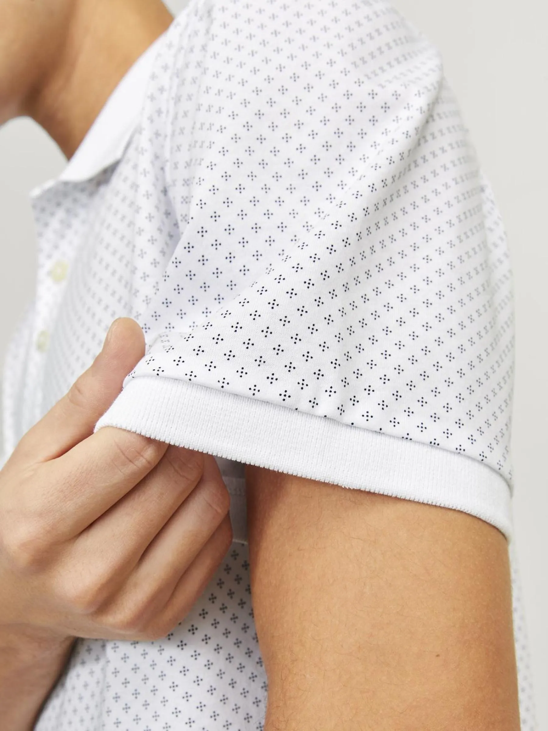 Jack & Jones Luis AOP Short Sleeve Polo, White, 2XL - immagine 6