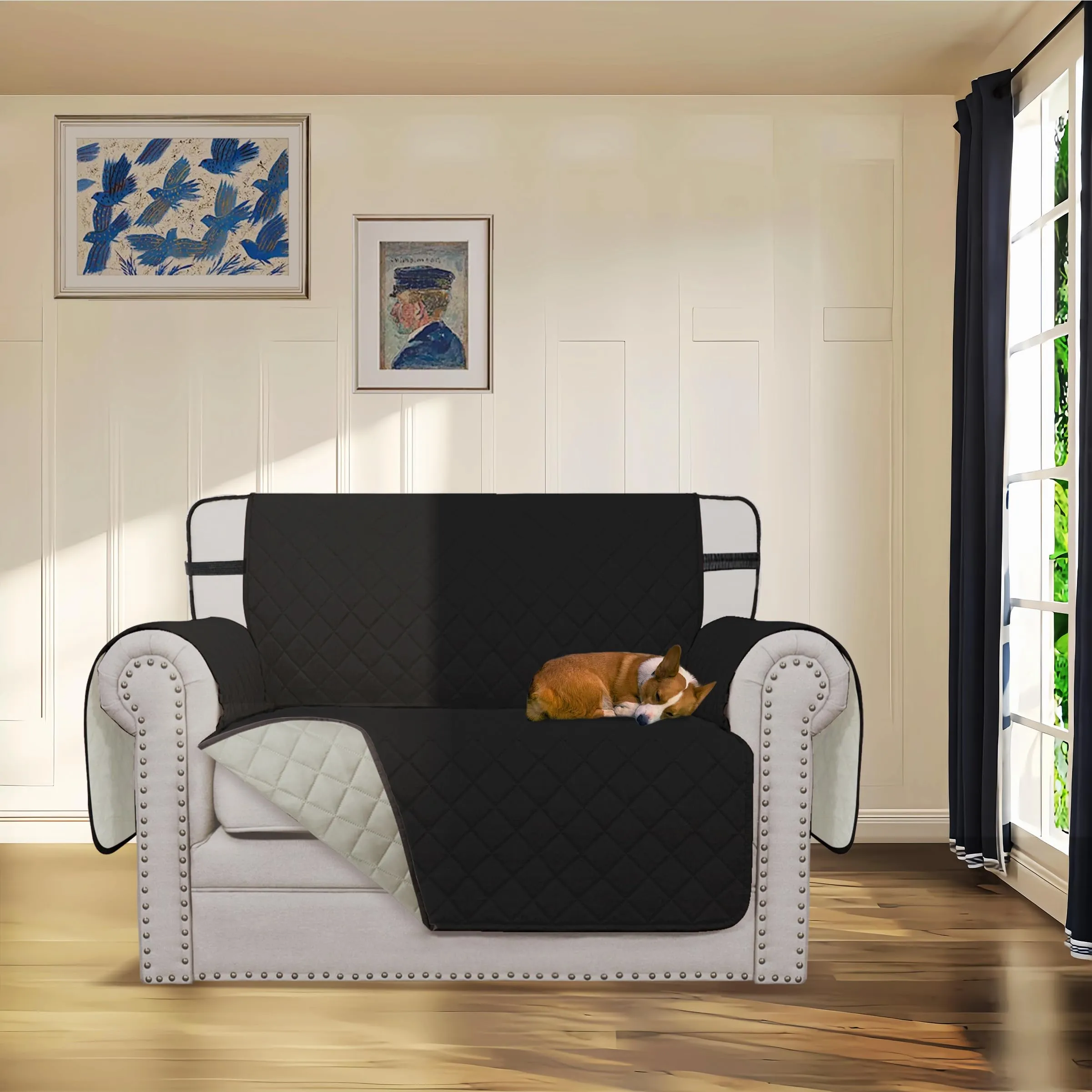 Easy-Going Coprisedia Reversibile Idrorepellente per Cani e Animali Domestici, Nero, 76 cm - immagine 2